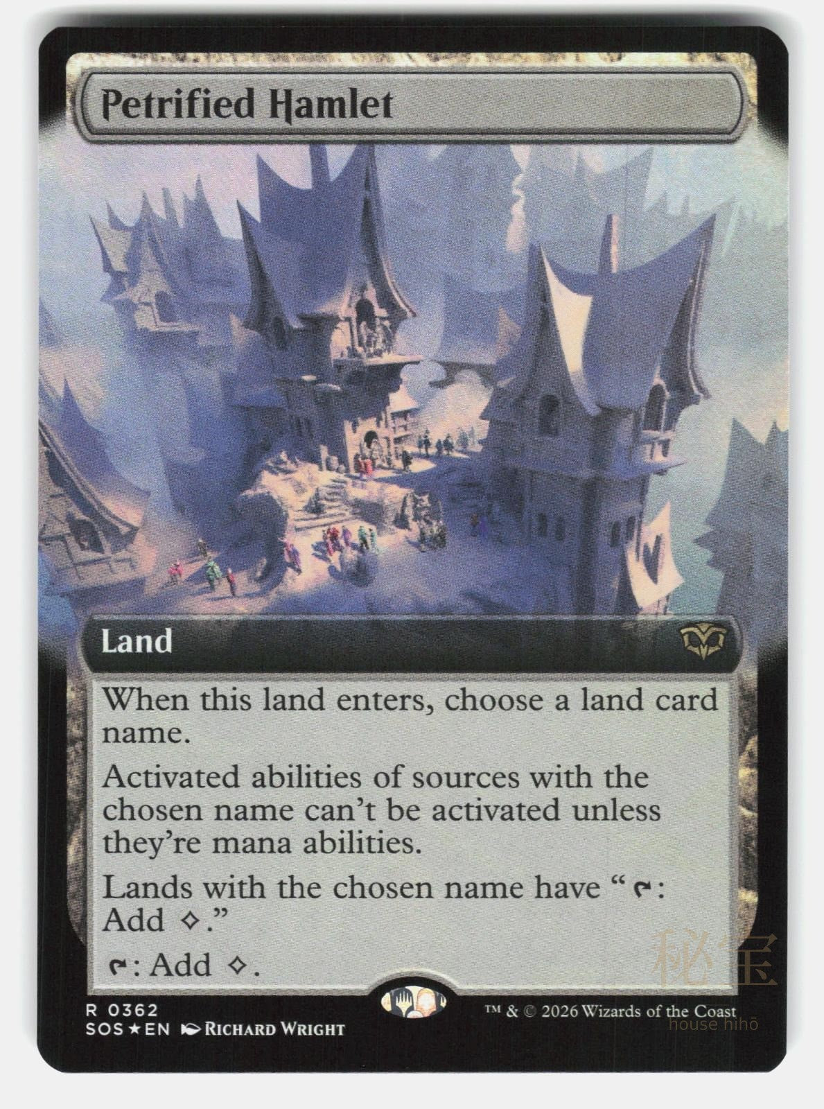 PETRIFIED HAMLET (EXTENDED ART) FOIL   Magic: The Gathering   WRIGHT NM/M0
