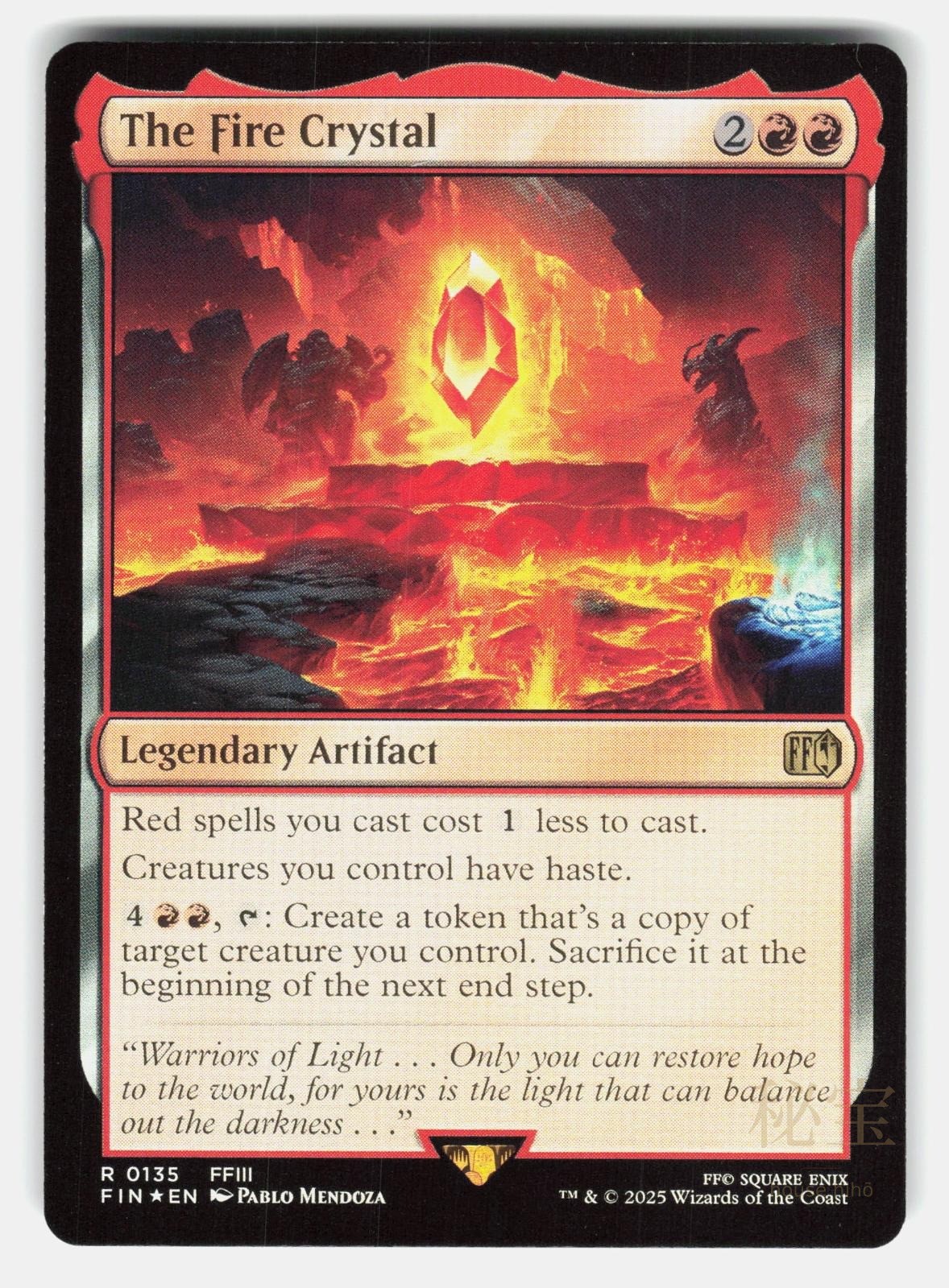 THE FIRE CRYSTAL FOIL   Magic: The Gathering   MENDOZA NM/M0