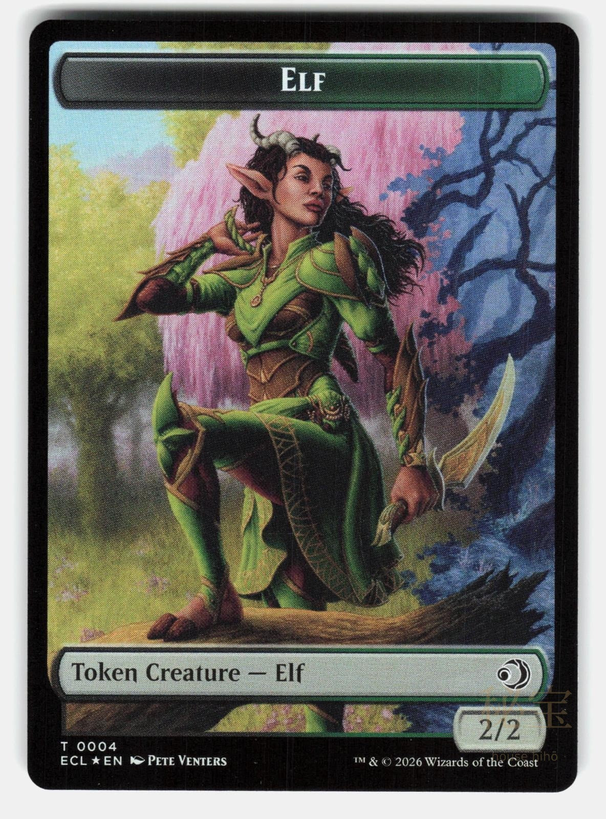ELF // KITHKIN (0007) DOUBLE SIDED TOKEN FOIL   MTG   LAUBENSTEIN NM/M0
