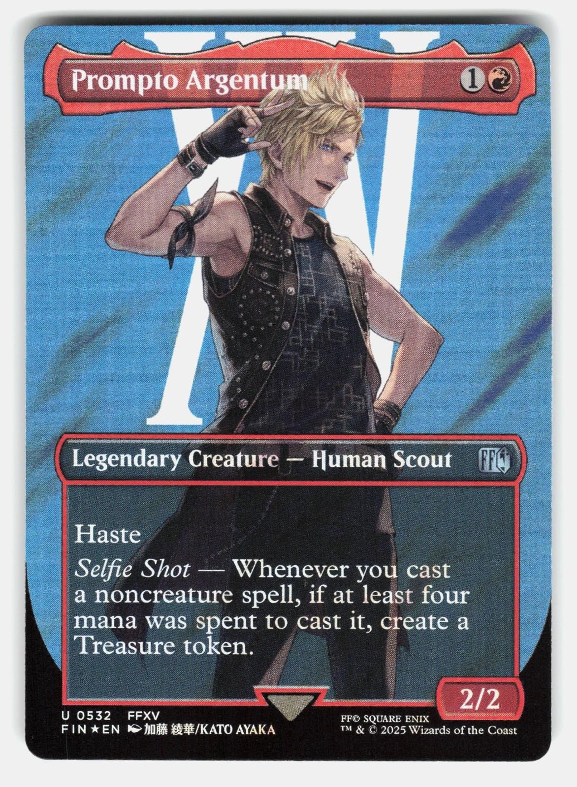 PROMPTO ARGENTUM (BORDERLESS) (SURGE FOIL)   Magic: The Gathering   AYAKA NM/M0
