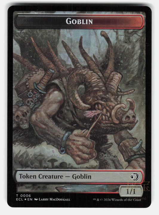 FAERIE // GOBLIN DOUBLE-SIDED TOKEN FOIL - Magic: The Gathering- MACDOUGALL NM/M0