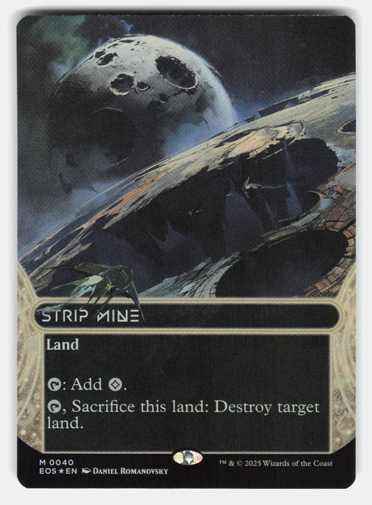 STRIP MINE (0040) (BORDERLESS) 40 FOIL   Magic: The Gathering   ROMANOVSKY NM/M0