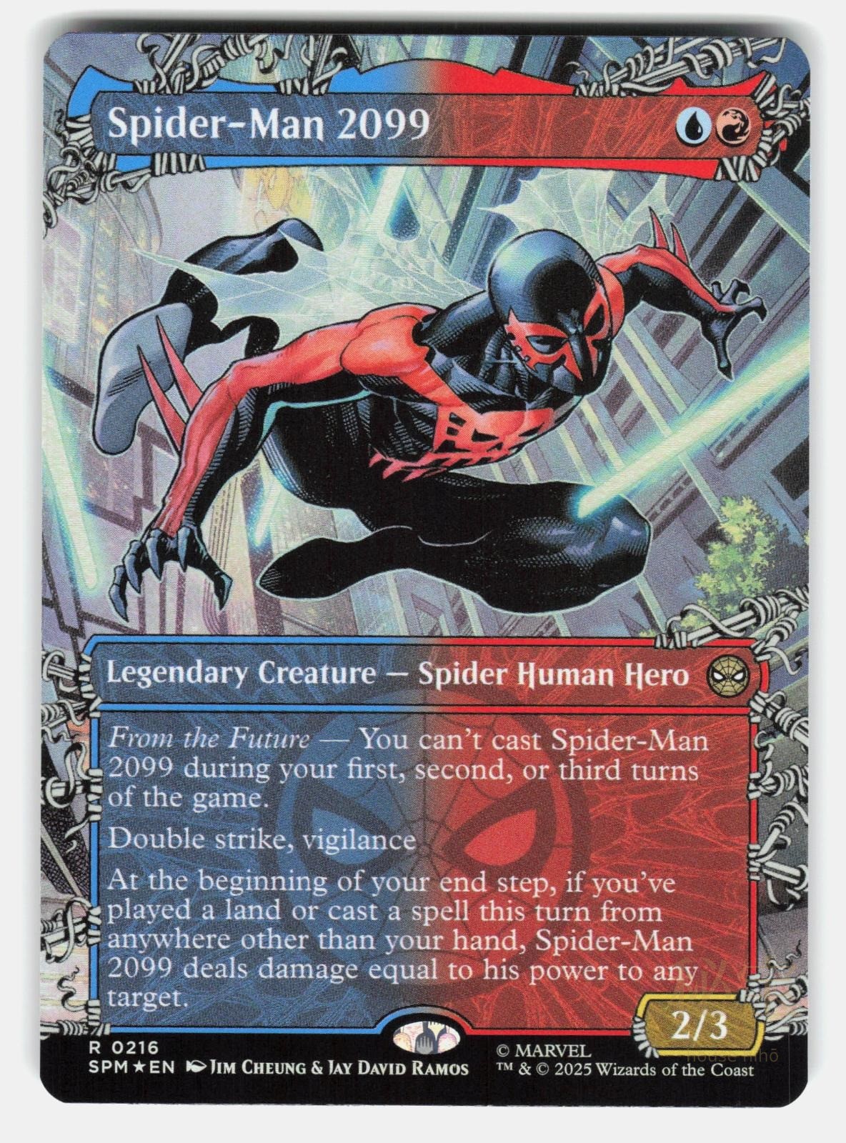 SPIDER MAN 2099 (0216) (BORDERLESS) FOIL   MAGIC: THE GATHERING   RAMOS NM/M0