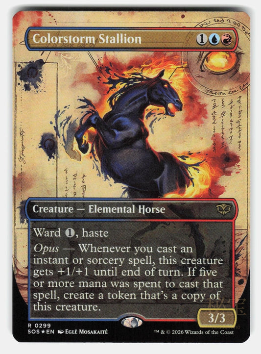COLORSTORM STALLION (BORDERLESS) FOIL - Magic: The Gathering - MOSAKAITE NM/M0