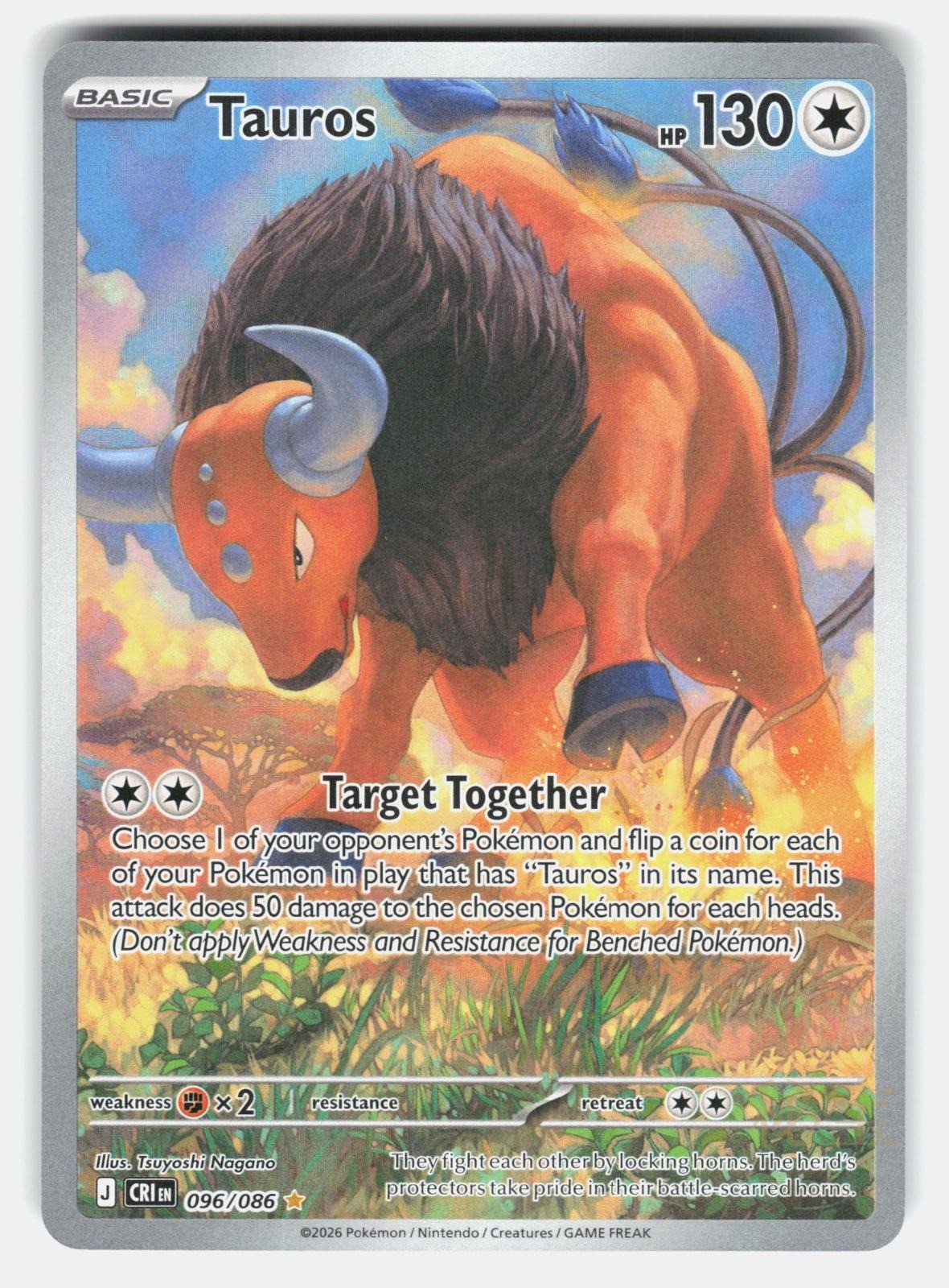 TAUROS CRI 096/086   Pokemon   2026 ITO NM/M0