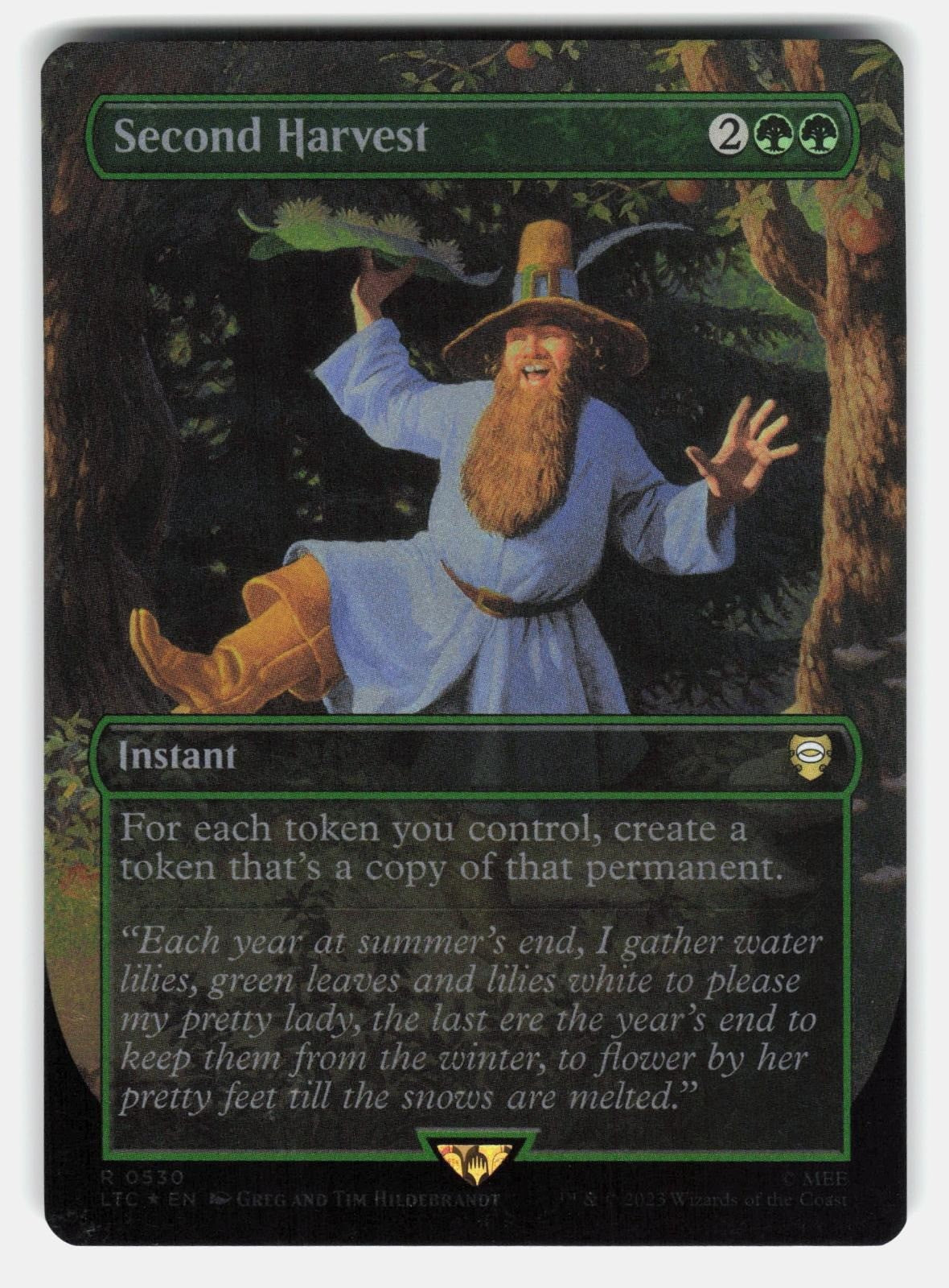 SECOND HARVEST (BORDERLESS) 530 FOIL   Magic: The Gathering   HILDEBRANDT NM/M0
