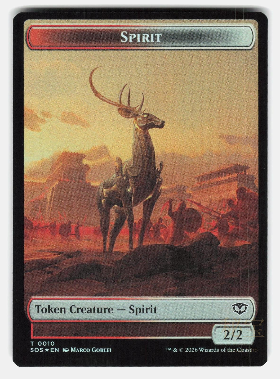 INKLING (0006) // SPIRIT (0010) DOUBLE SIDED TOKEN SOS 6 // 10 FOIL CHRISTIAN NM1