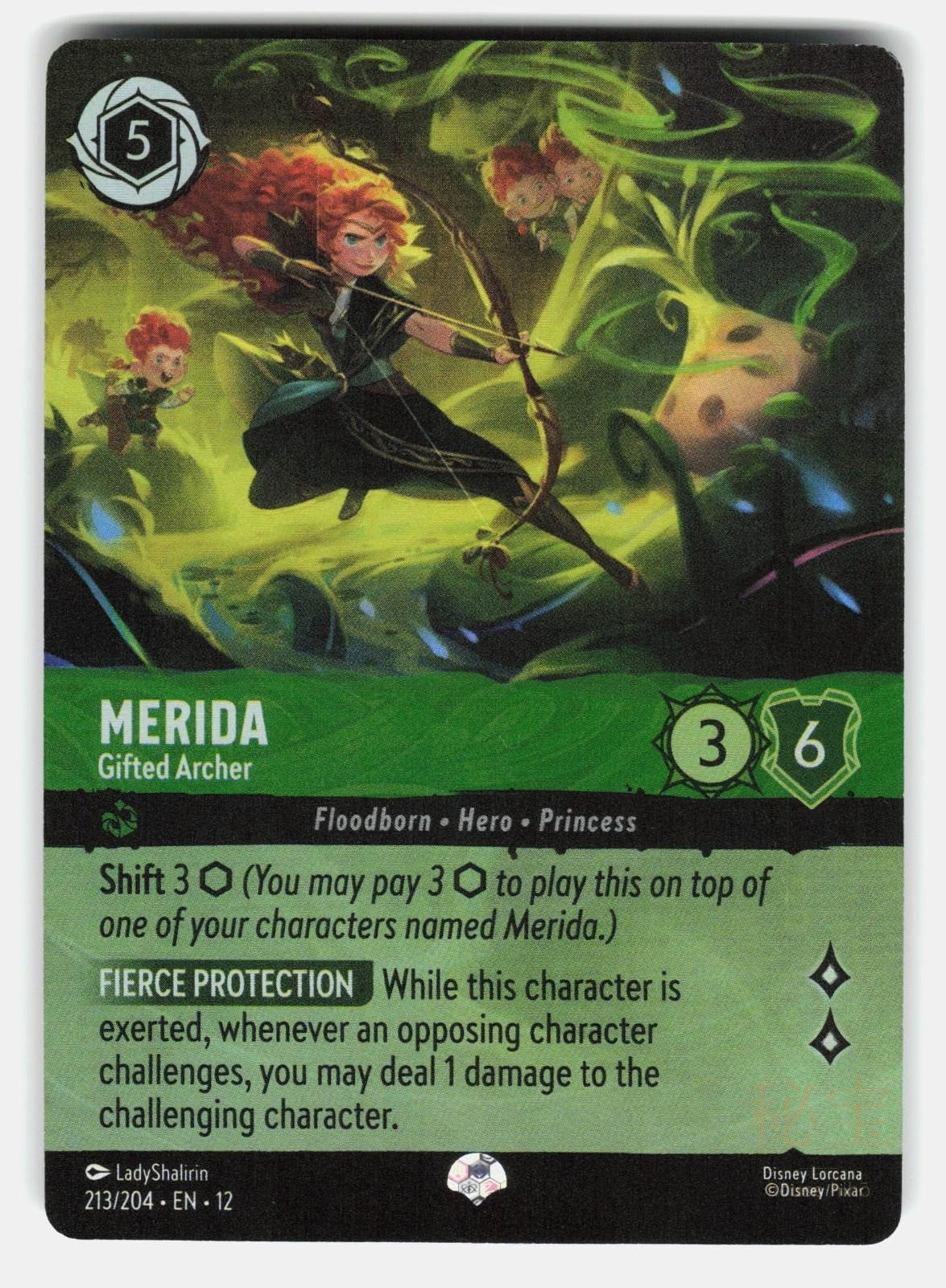 MERIDA   GIFTED ARCHER (EPIC) 213/204 HOLO   LORCANA   NM/M0