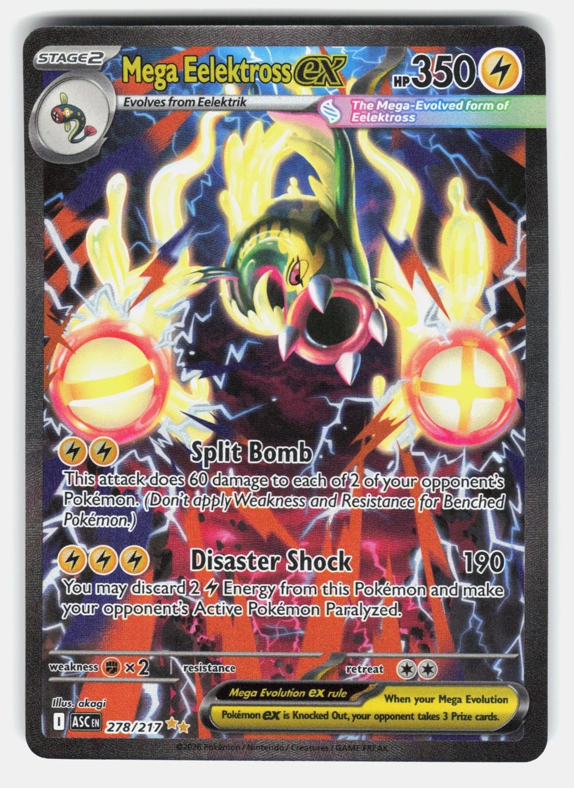 MEGA EELEKTROSS EX ASC 278/217   Pokemon   2026 NM/M0