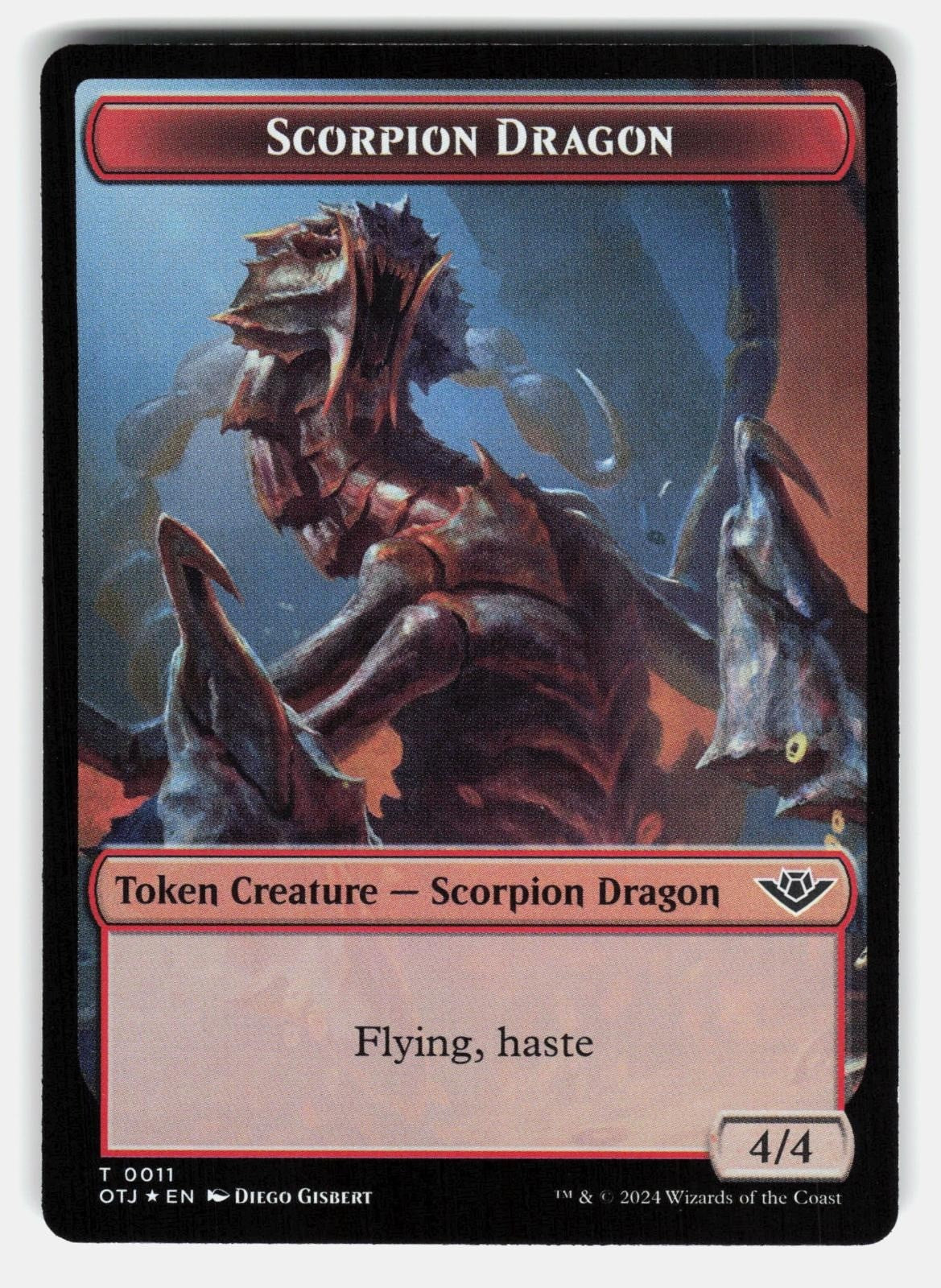 TREASURE // SCORPION DRAGON DOUBLE SIDED TOKEN FOIL   MTG   GISBERT NM/M0