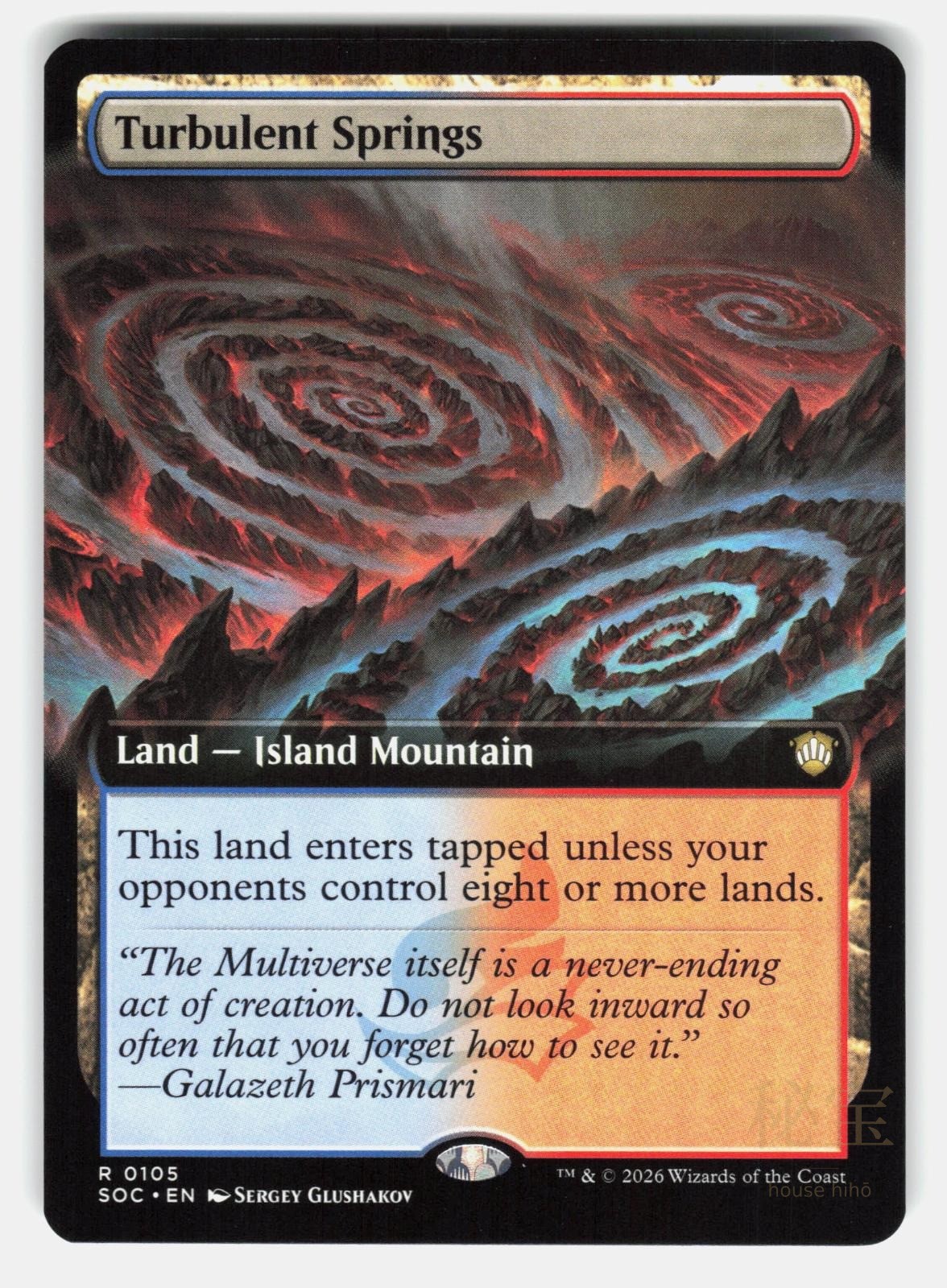 TURBULENT SPRINGS (EXTENDED ART)   Magic: The Gathering   GLUSHAKOV NM/M0