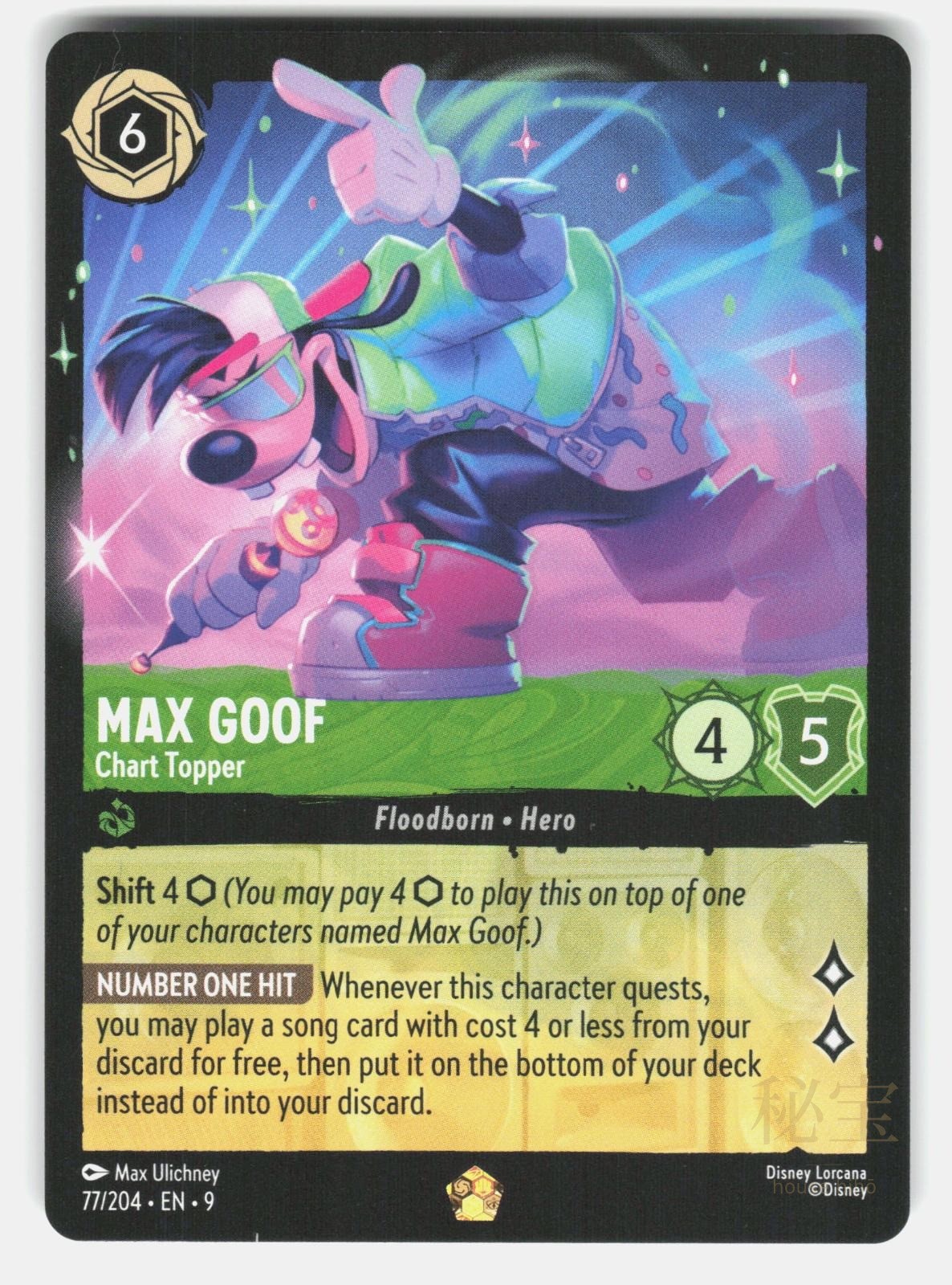 MAX GOOF   CHART TOPPER 9 77/204   Lorcana   2025 ULICHNEY NM/M0