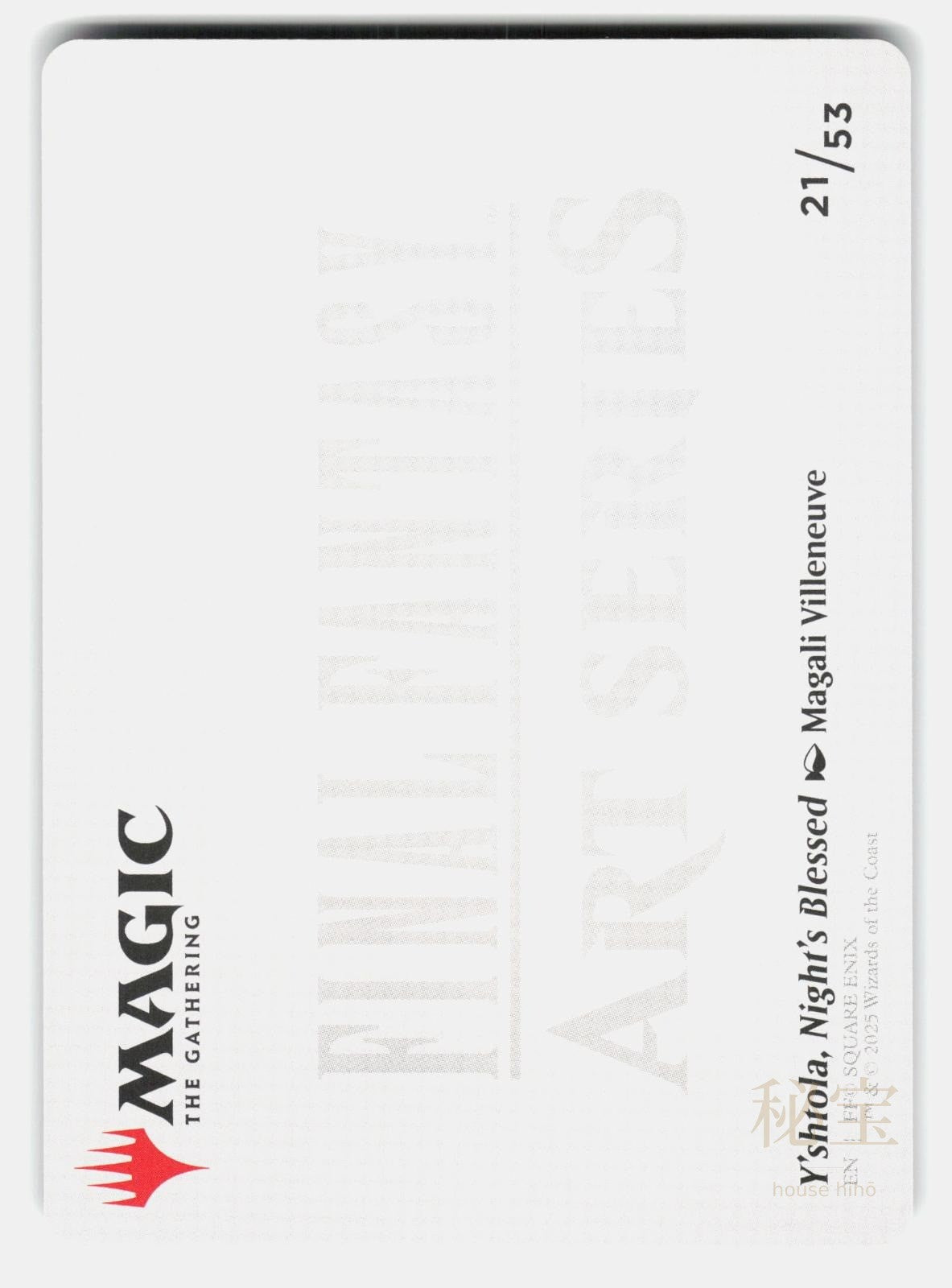 Y'SHTOLA, NIGHT'S BLESSED ART CARD (21)   Magic: The Gathering   NM/M1
