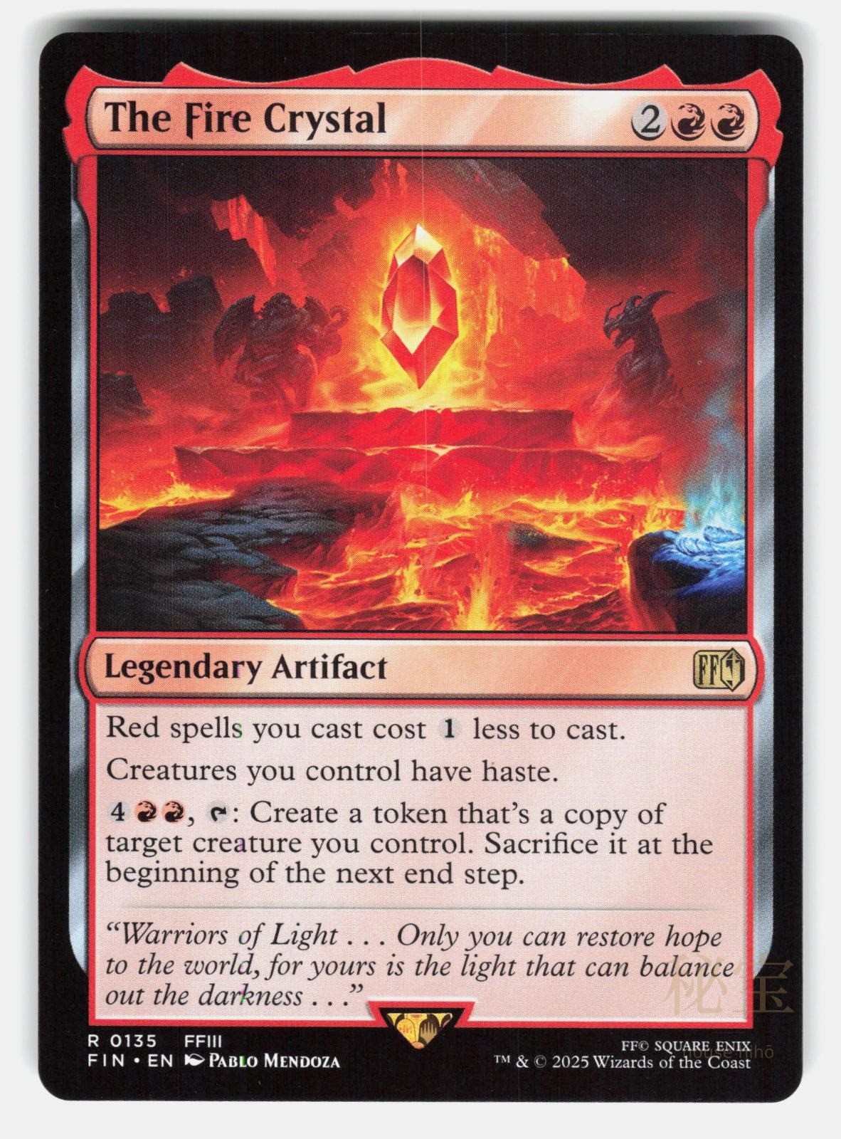 THE FIRE CRYSTAL   Magic: The Gathering   MENDOZA NM/M0