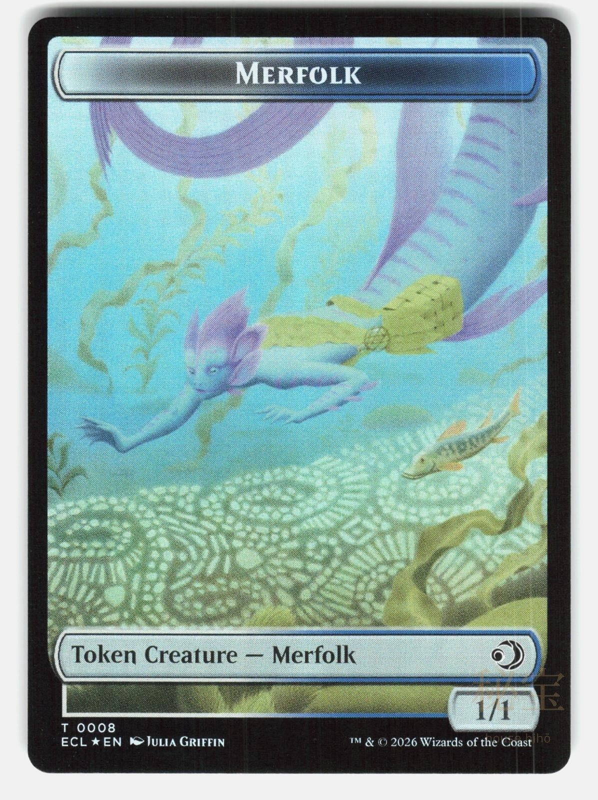 MERFOLK // WORM DOUBLE SIDED TOKEN ECL 8 // 9 FOIL   MTG   HIDALGO NM/M1