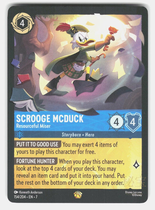 SCROOGE MCDUCK   RESOURCEFUL MISER 7 154/204   Lorcana   2025 ANDERSON NM/M0