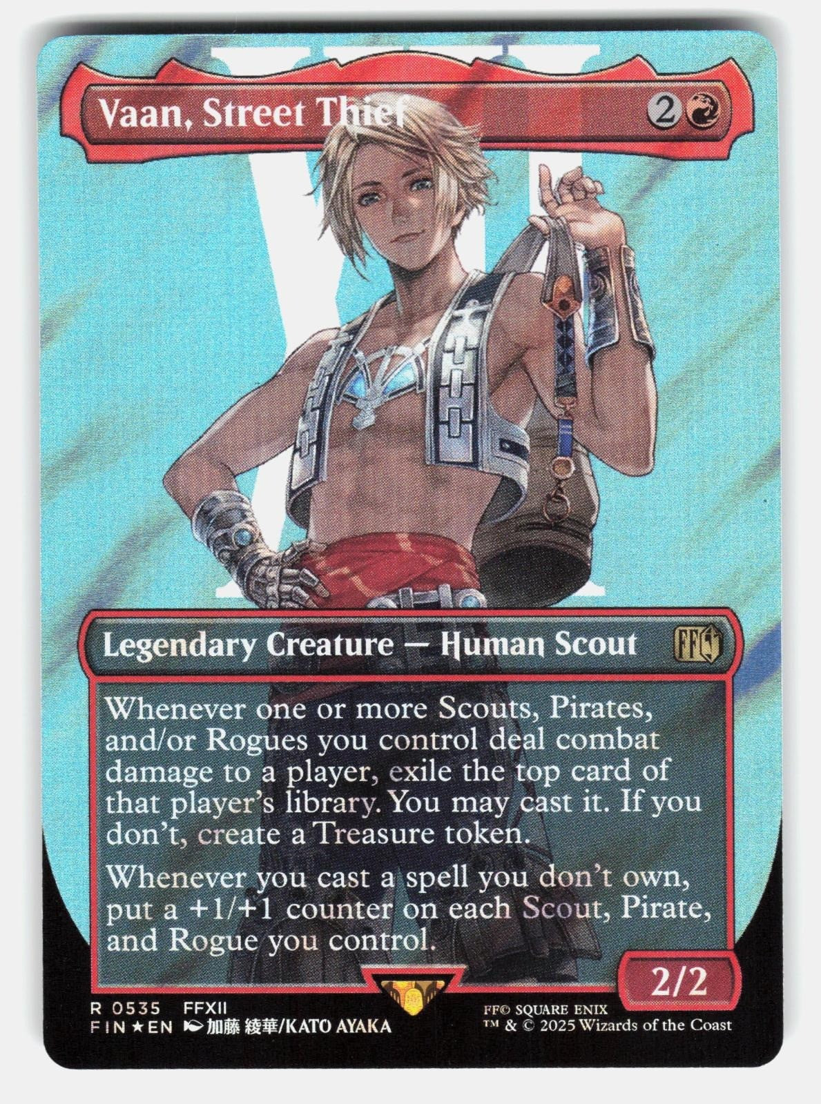 VAAN, STREET THIEF (BORDERLESS) (SURGE FOIL)   Magic: The Gathering   AYAKA NM/M0