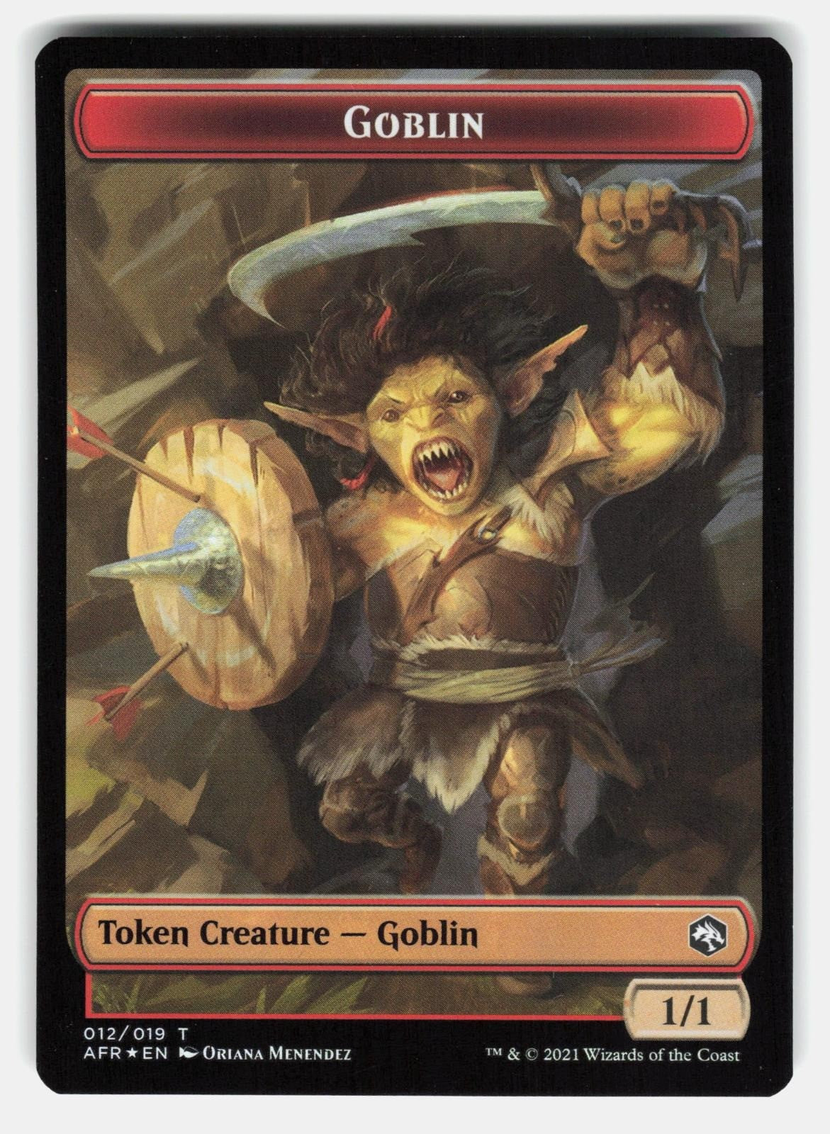 DUNGEON OF THE MAD MAGE // GOBLIN DOUBLE SIDED TOKEN FOIL   MTG   MENENDEZ NM/M0