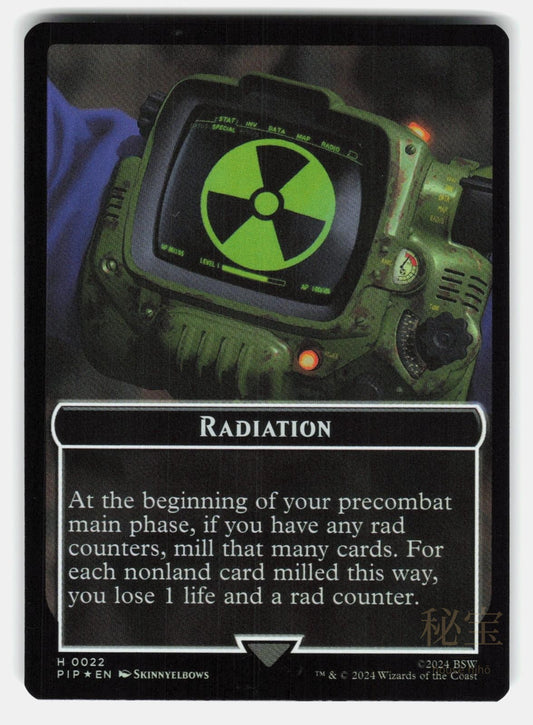 RADIATION // SOLDIER (0010) DOUBLE SIDED TOKEN FOIL   MTG   CRUZ NM/M0