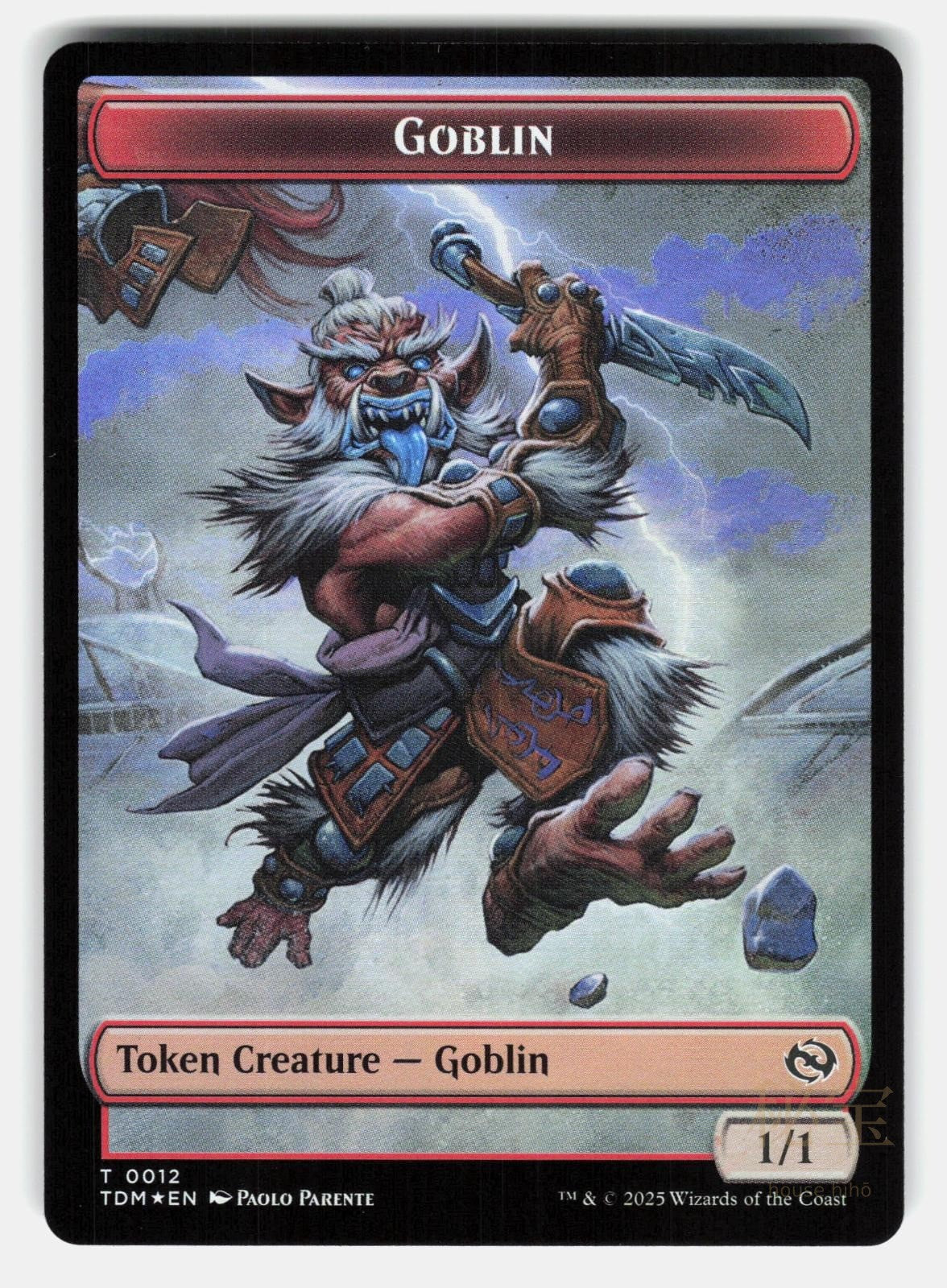 GOBLIN // WARRIOR DOUBLE SIDED TOKEN FOIL   Magic: The Gathering   IMEL NM/M0
