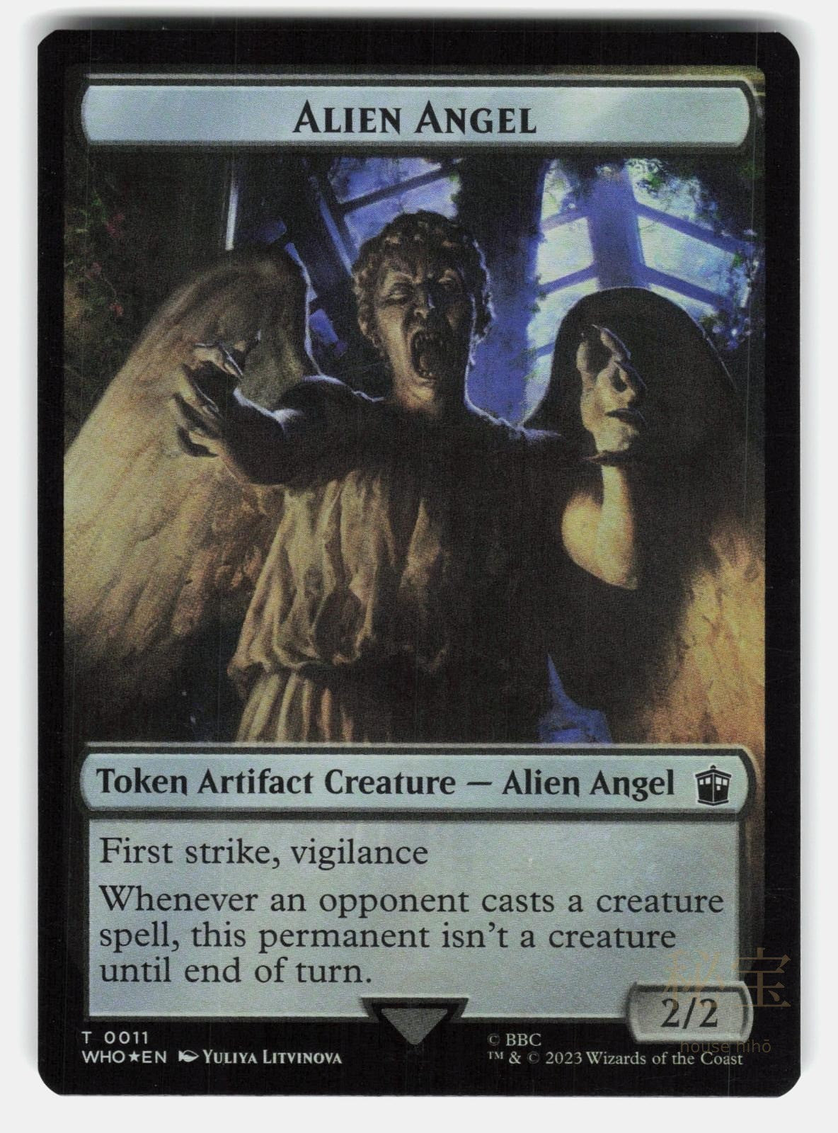 ALIEN ANGEL // CLUE (0021) DOUBLE SIDED TOKEN FOIL   MTG   KOLOMEYETS LP0