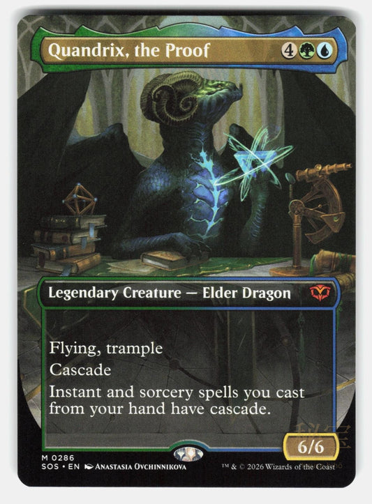 QUANDRIX, THE PROOF (BORDERLESS)   Magic: The Gathering   OVCHINNIKOVA NM/M0