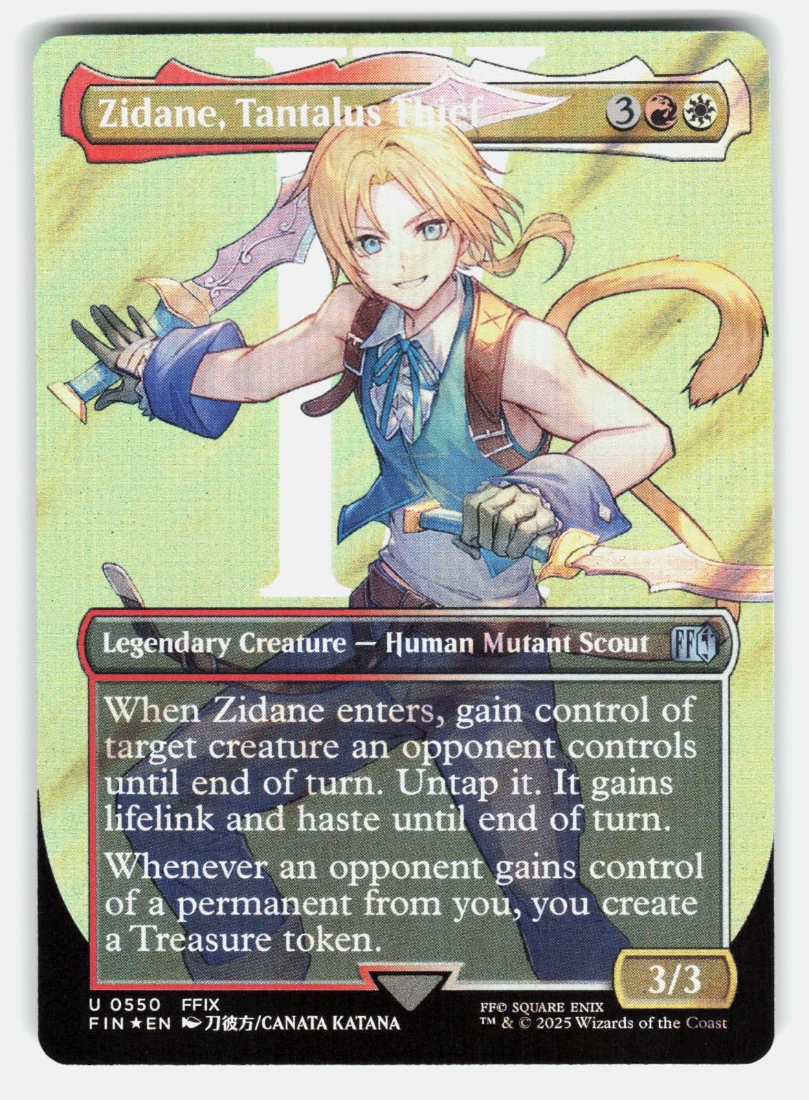 ZIDANE, TANTALUS THIEF (BORDERLESS) (SURGE FOIL)   MTG   KATANA NM/M0