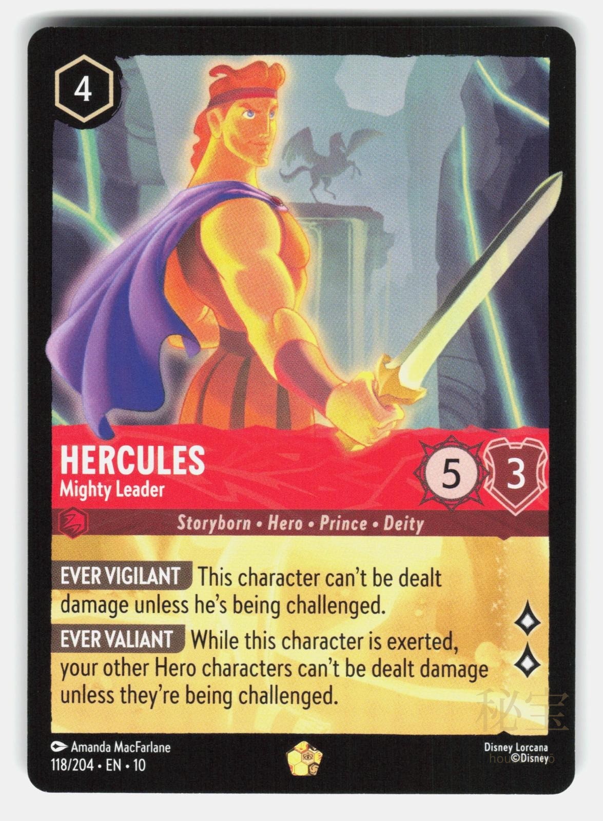 HERCULES   MIGHTY LEADER 10 118/204   Lorcana   2025 MACFARLANE NM/M0