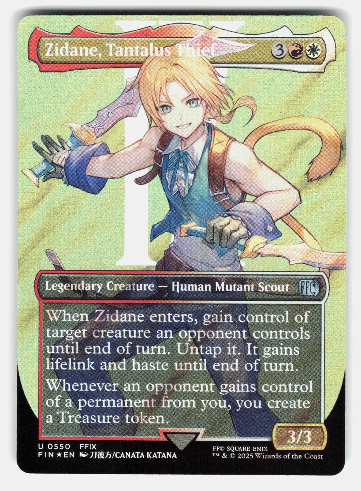 ZIDANE, TANTALUS THIEF (BORDERLESS) (SURGE FOIL)   MTG   KATANA NM/M0