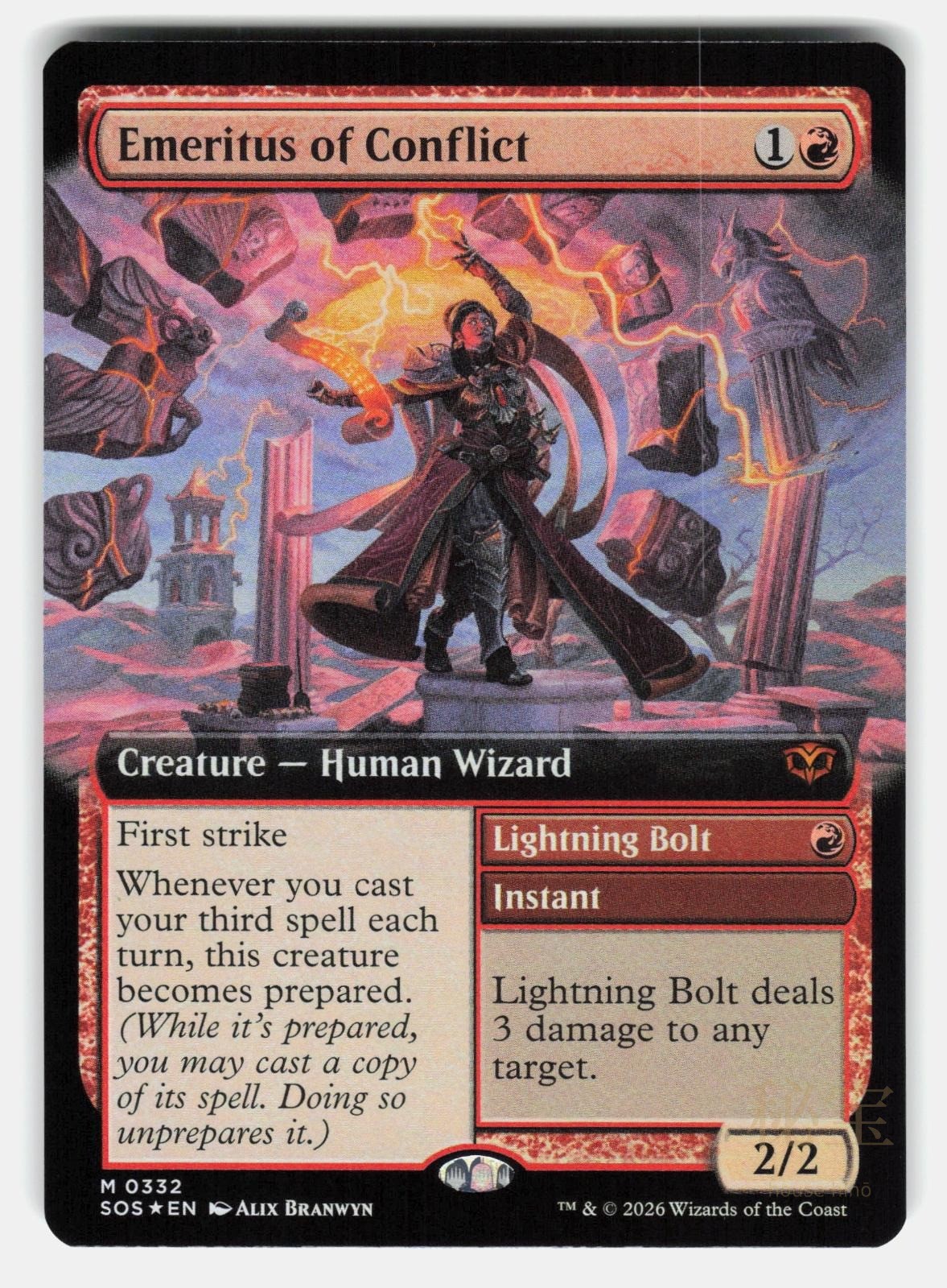 EMERITUS OF CONFLICT (EXTENDED ART) FOIL   Magic: The Gathering   BRANWYN NM/M0