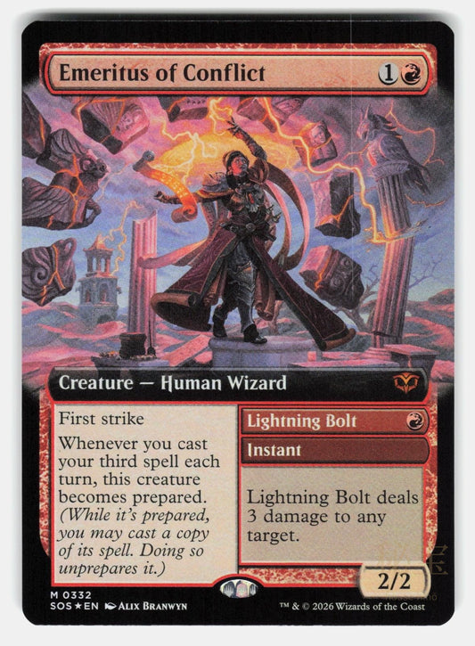 EMERITUS OF CONFLICT (EXTENDED ART) FOIL   Magic: The Gathering   BRANWYN NM/M0