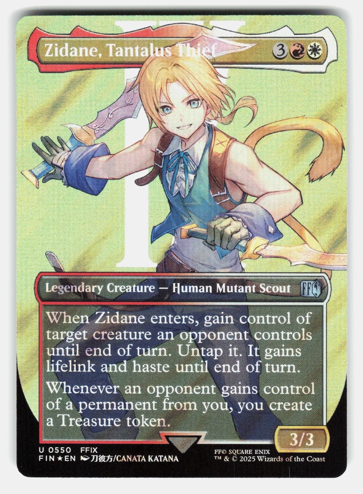 ZIDANE, TANTALUS THIEF (BORDERLESS) (SURGE FOIL) 550   MTG   KATANA NM/M0