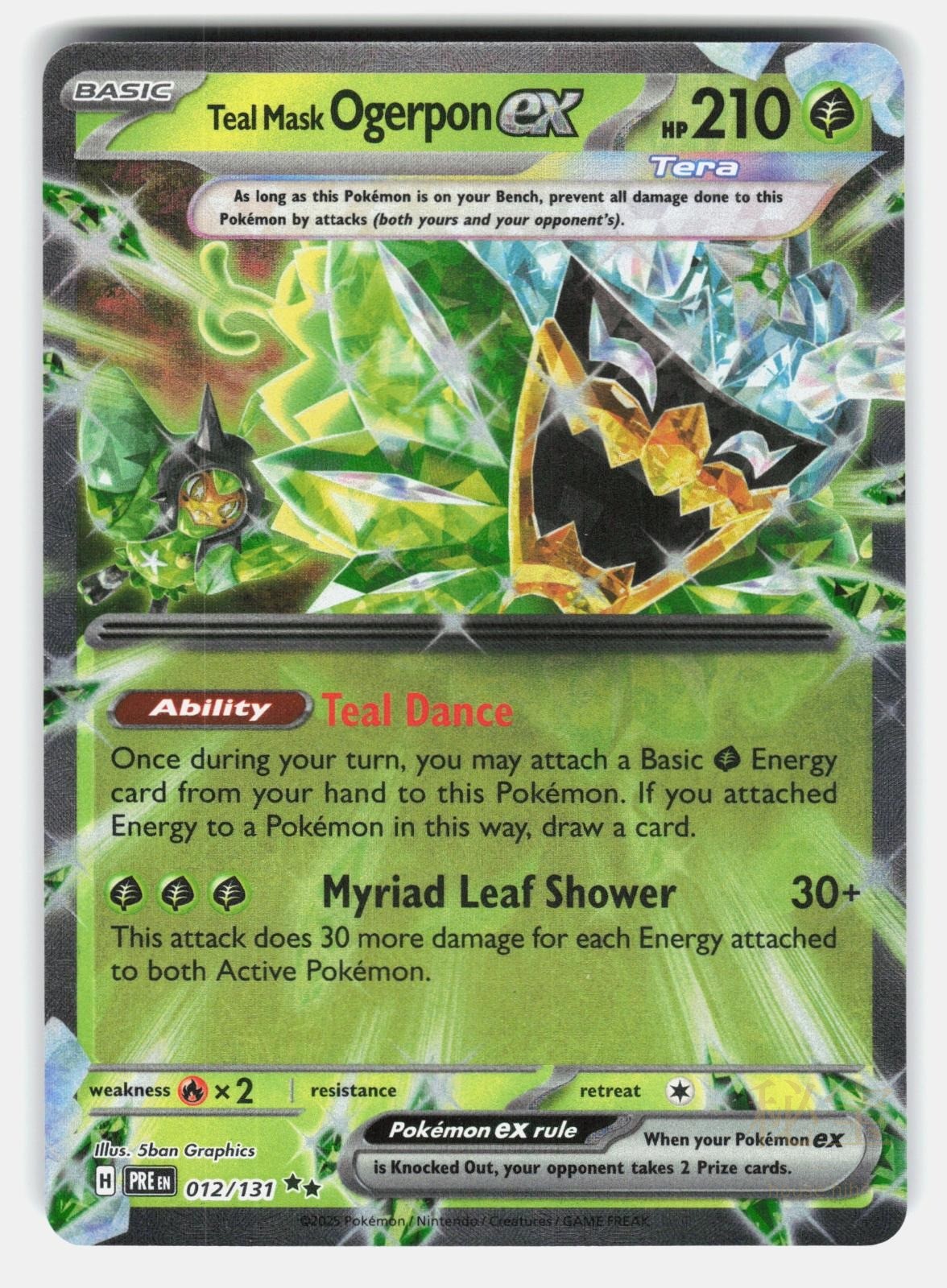 TEAL MASK OGERPON EX PRE 012/131   Pokemon   2025 GRAPHICS NM/M0
