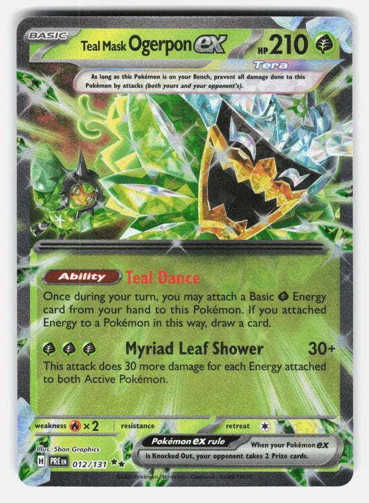 TEAL MASK OGERPON EX PRE 012/131   Pokemon   2025 GRAPHICS NM/M0