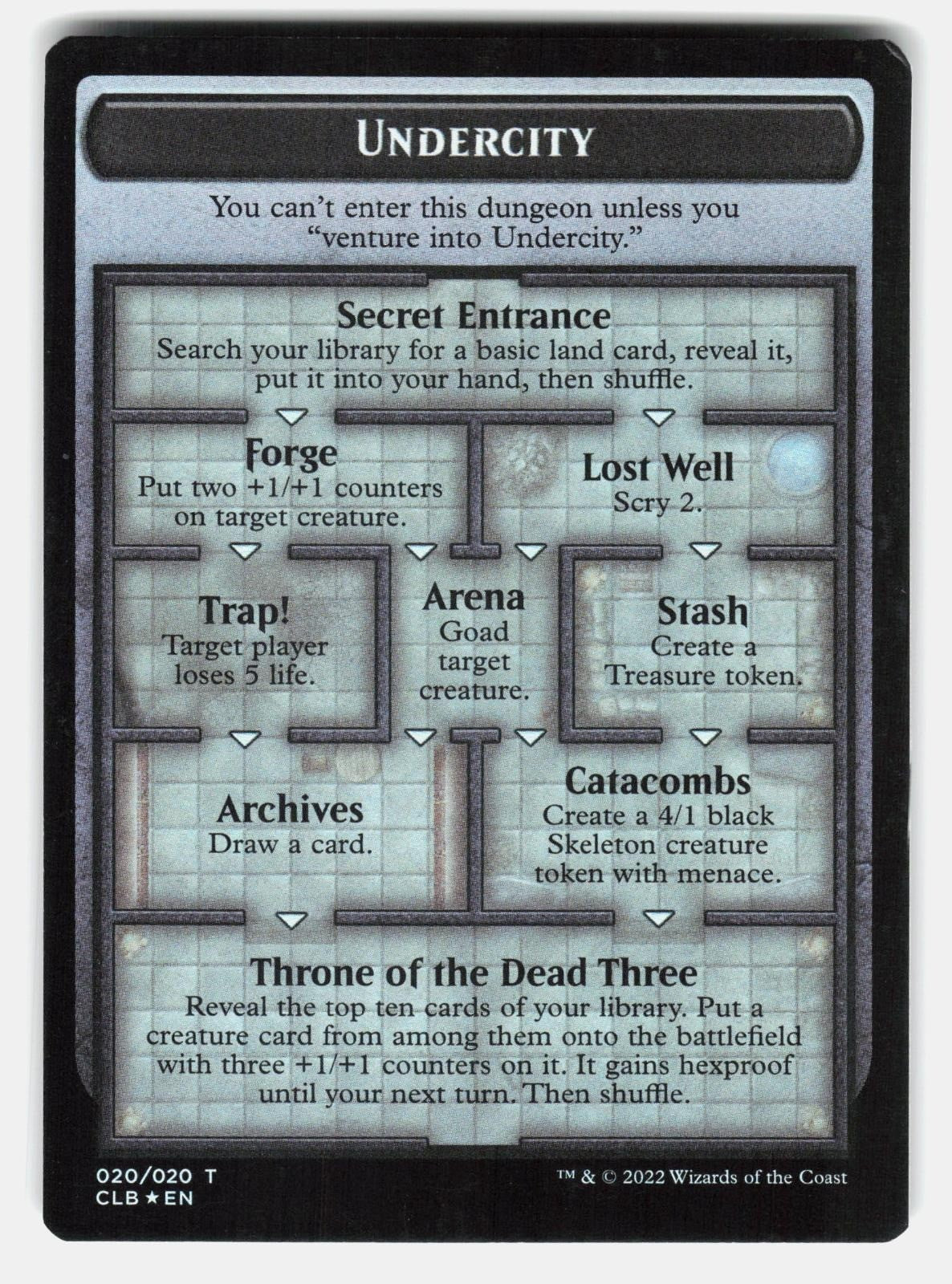 THE INITIATIVE // UNDERCITY DOUBLE SIDED TOKEN FOIL   MTG   FIORE NM/M1