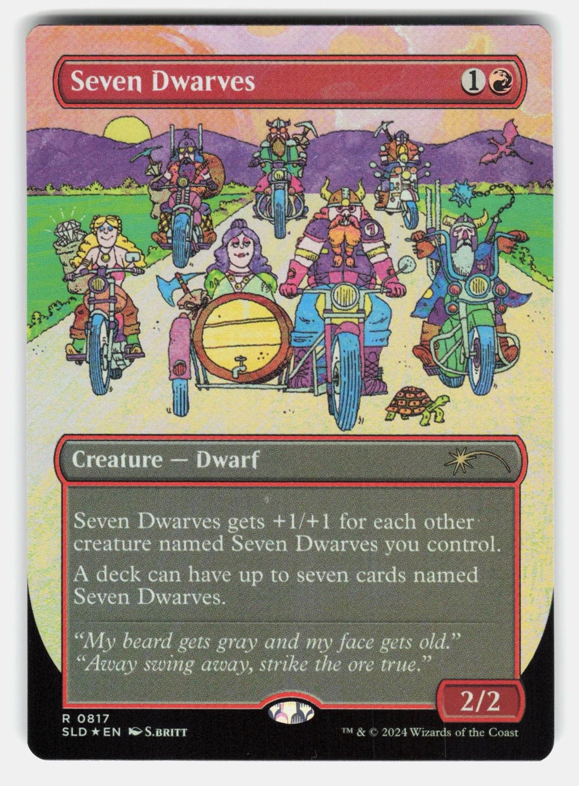 SEVEN DWARVES (0817) SLD 817 FOIL   Magic: The Gathering   S.BRITT NM/M0