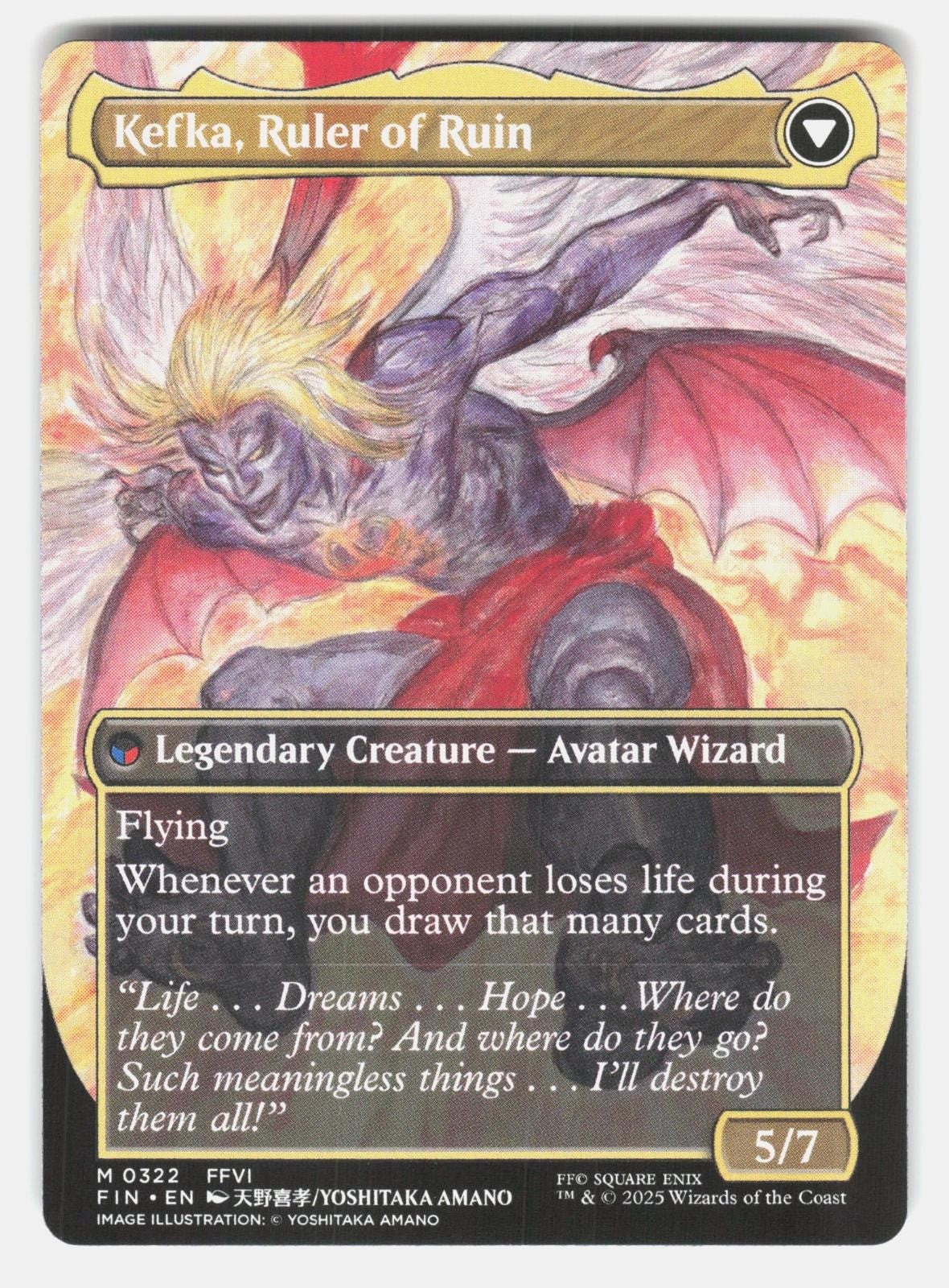 KEFKA, COURT MAGE (0322) (BORDERLESS) 322   Magic: The Gathering   AMANO NM/M1