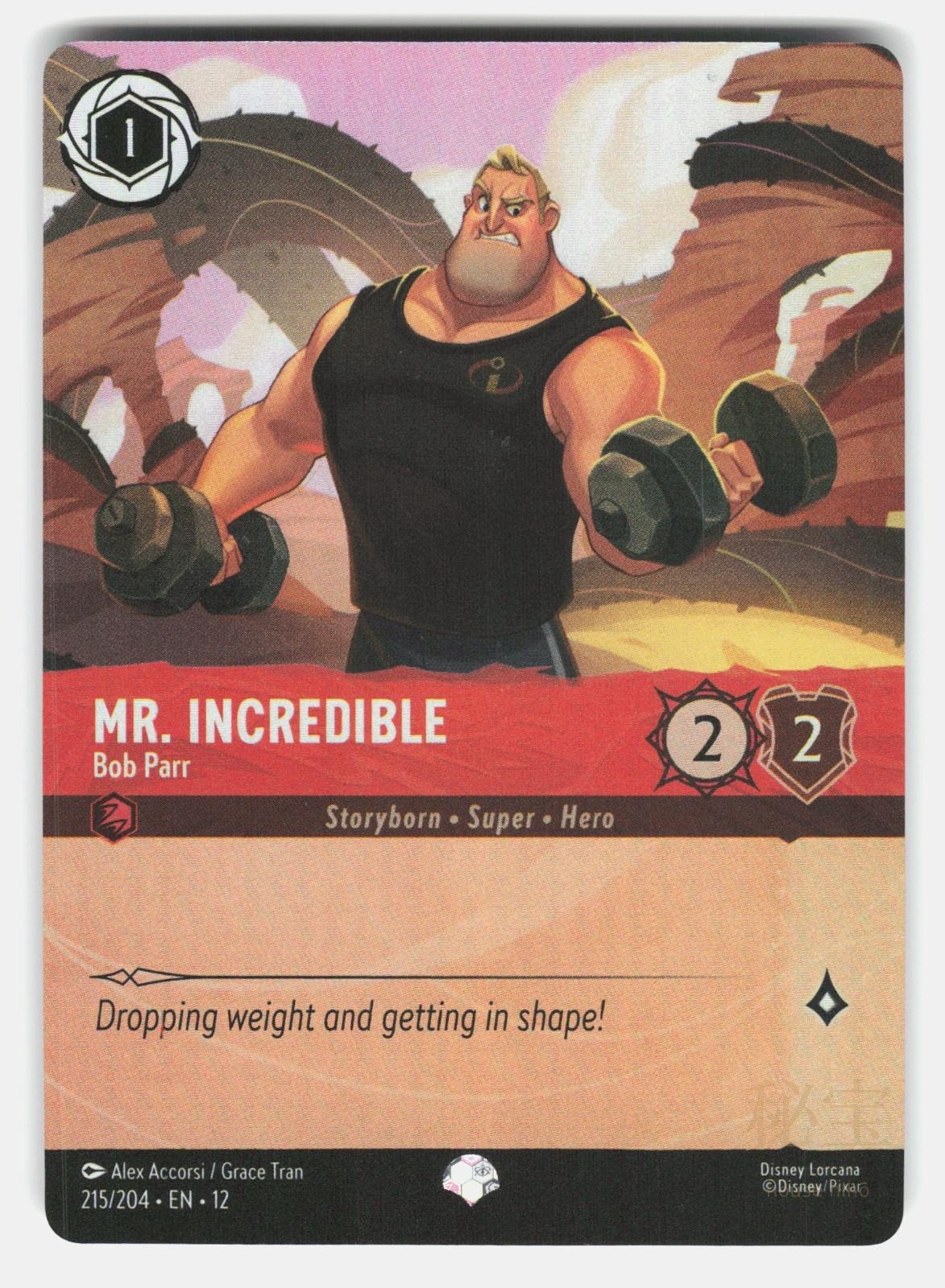 MR. INCREDIBLE - BOB PARR (EPIC) 12 215/204 HOLO - Lorcana - 2026 TRAN NM/M0
