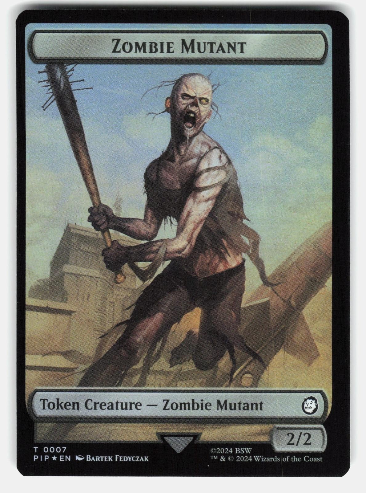 FOOD (0012) // ZOMBIE MUTANT DOUBLE SIDED TOKEN FOIL   MTG   FEDYCZAK NM/M0