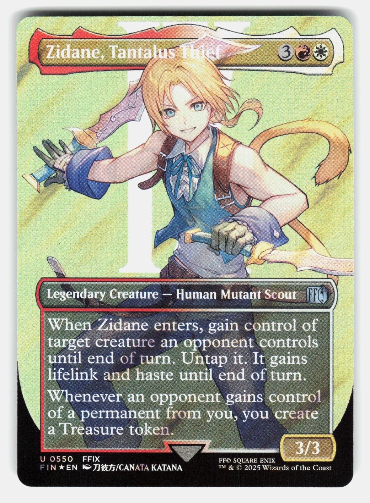 ZIDANE, TANTALUS THIEF (BORDERLESS) (SURGE FOIL) 550   MTG   KATANA NM/M0