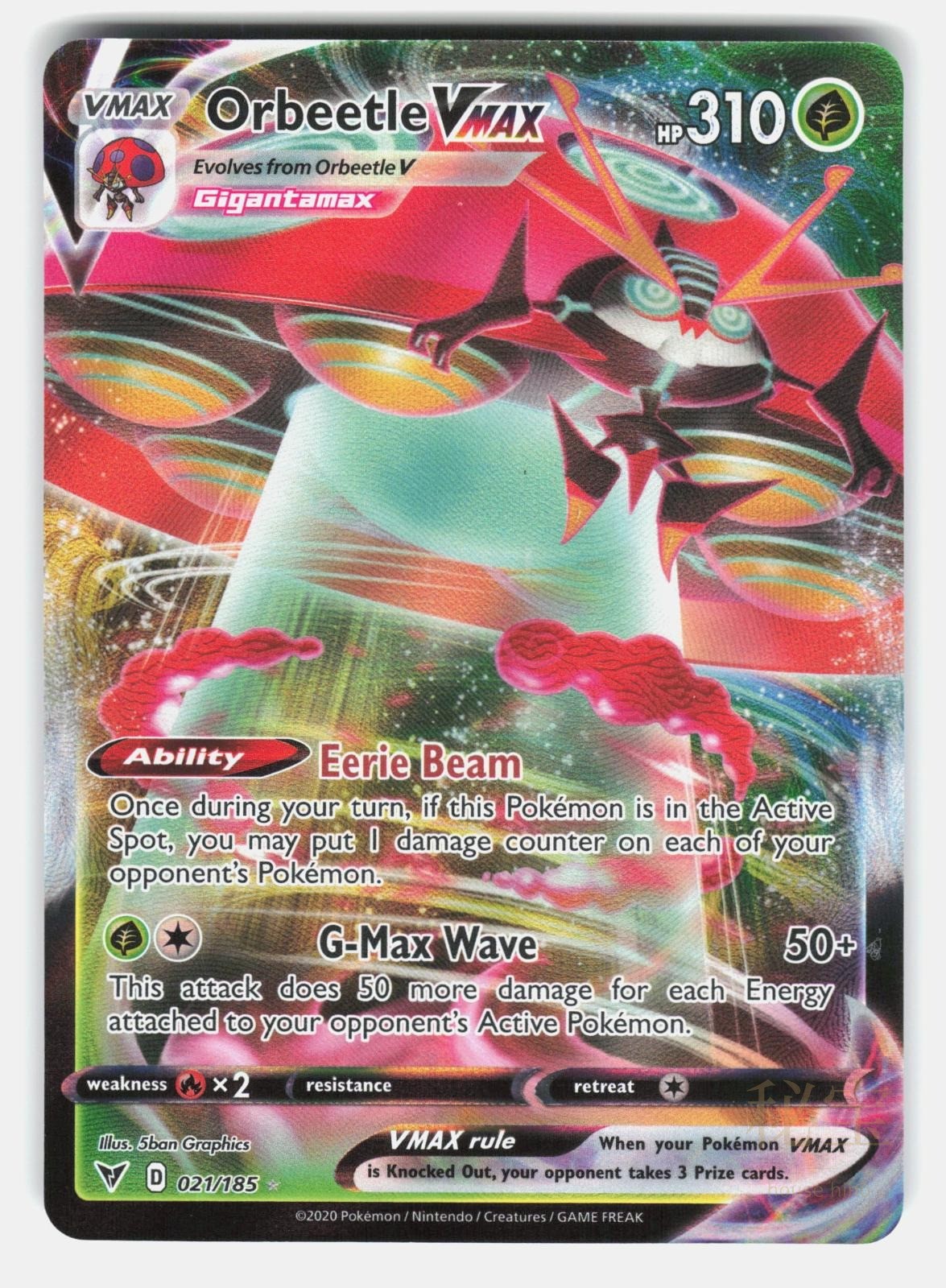 ORBEETLE VMAX VIV 021/185   Pokemon   2020 GRAPHICS NM/M0