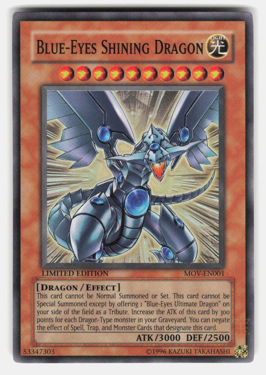 BLUE EYES SHINING DRAGON Yu Gi Oh! The Movie Promo Set LIMITED   Yu Gi Oh   LP0
