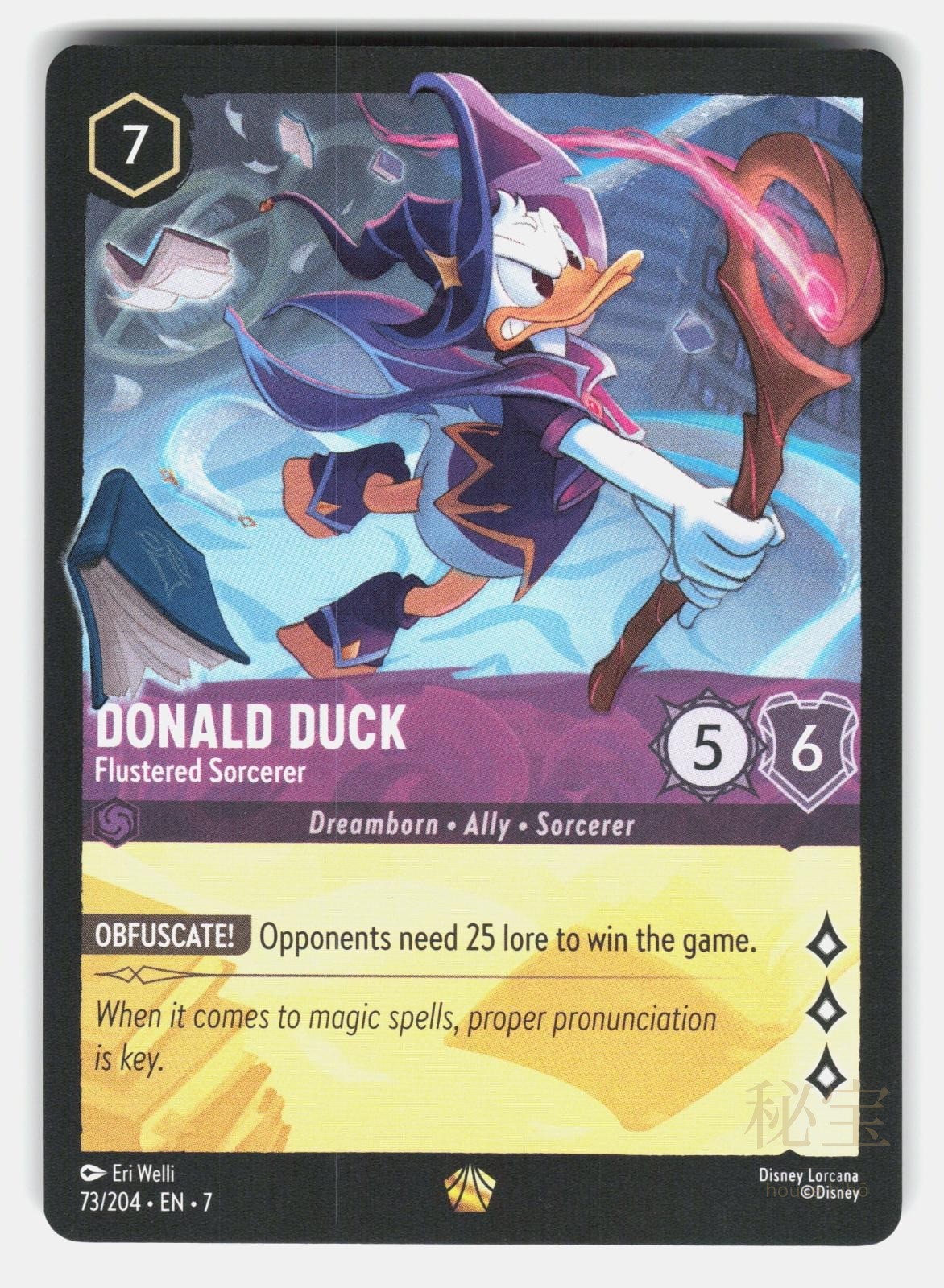DONALD DUCK - FLUSTERED SORCERER 73/204 - LORCANA - NM/M0