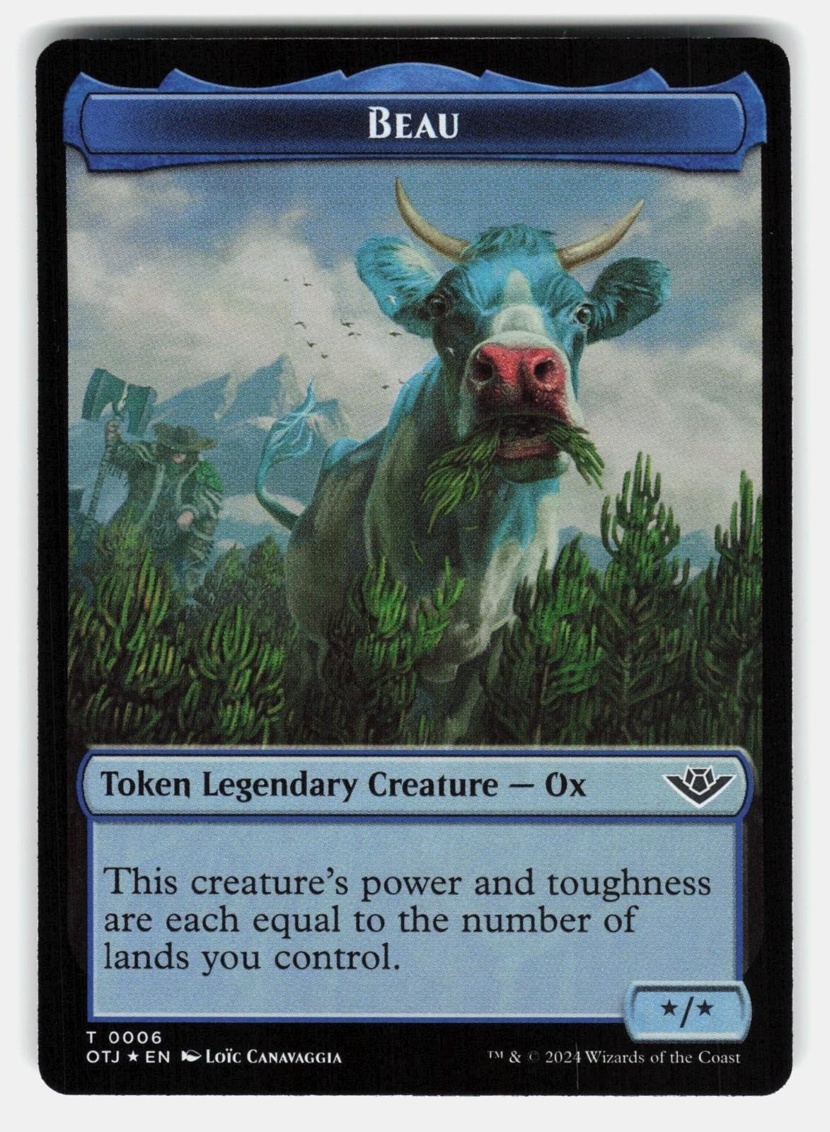 MERCENARY // BEAU DOUBLE SIDED TOKEN FOIL  Magic: The Gathering  CANAVAGGIA NM/M0