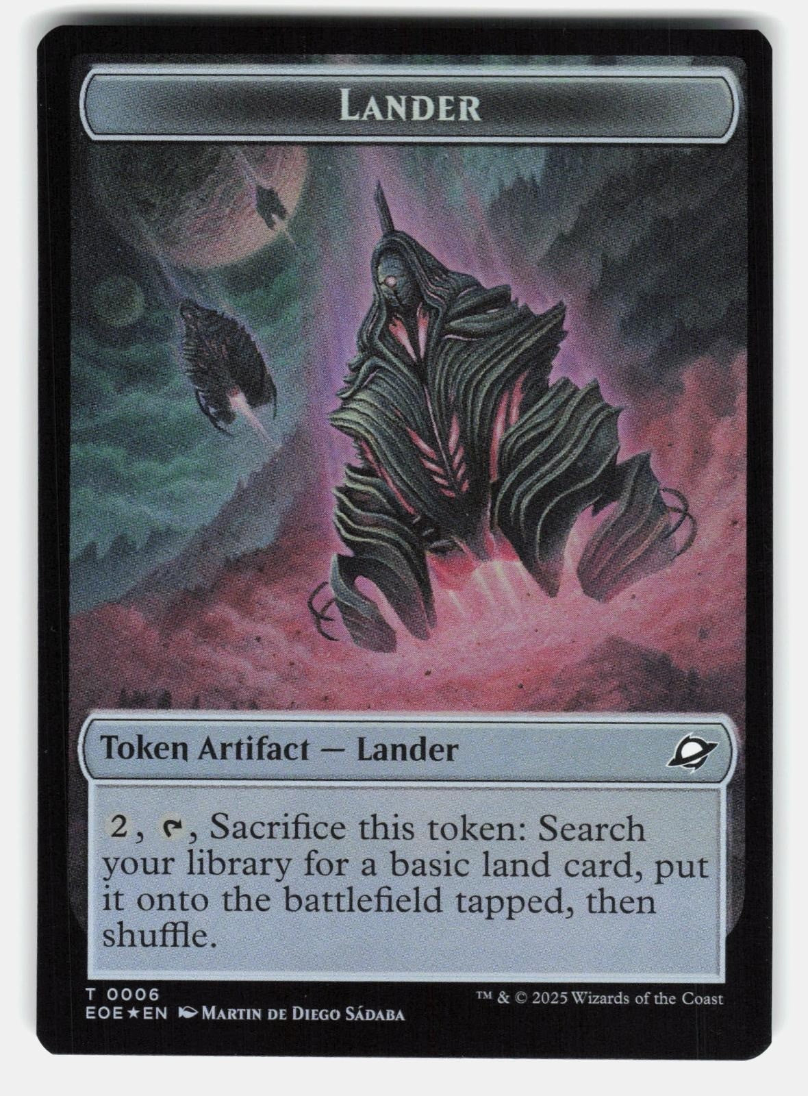 ROBOT // LANDER (0006) DOUBLE SIDED TOKEN FOIL   MTG   SÁDABA NM/M0