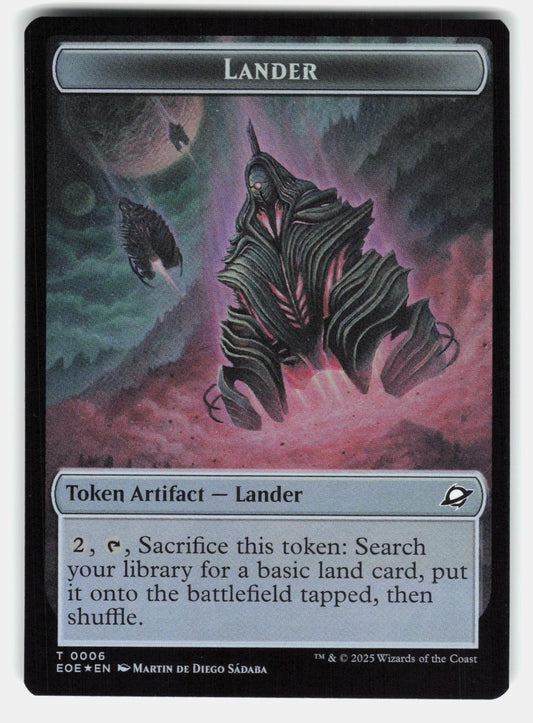 ROBOT // LANDER (0006) DOUBLE SIDED TOKEN FOIL   MTG   SÁDABA NM/M0