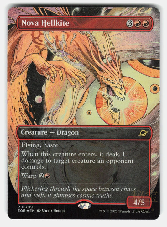 NOVA HELLKITE (BORDERLESS) FOIL   Magic: The Gathering   HUIGEN NM/M0