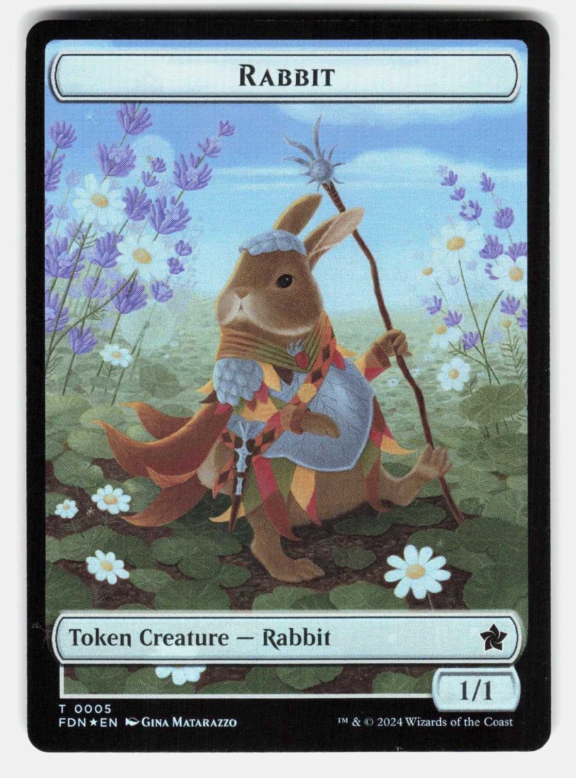 RABBIT // SOLDIER DOUBLE SIDED TOKEN FOIL   Magic: The Gathering   STAPLES NM/M1