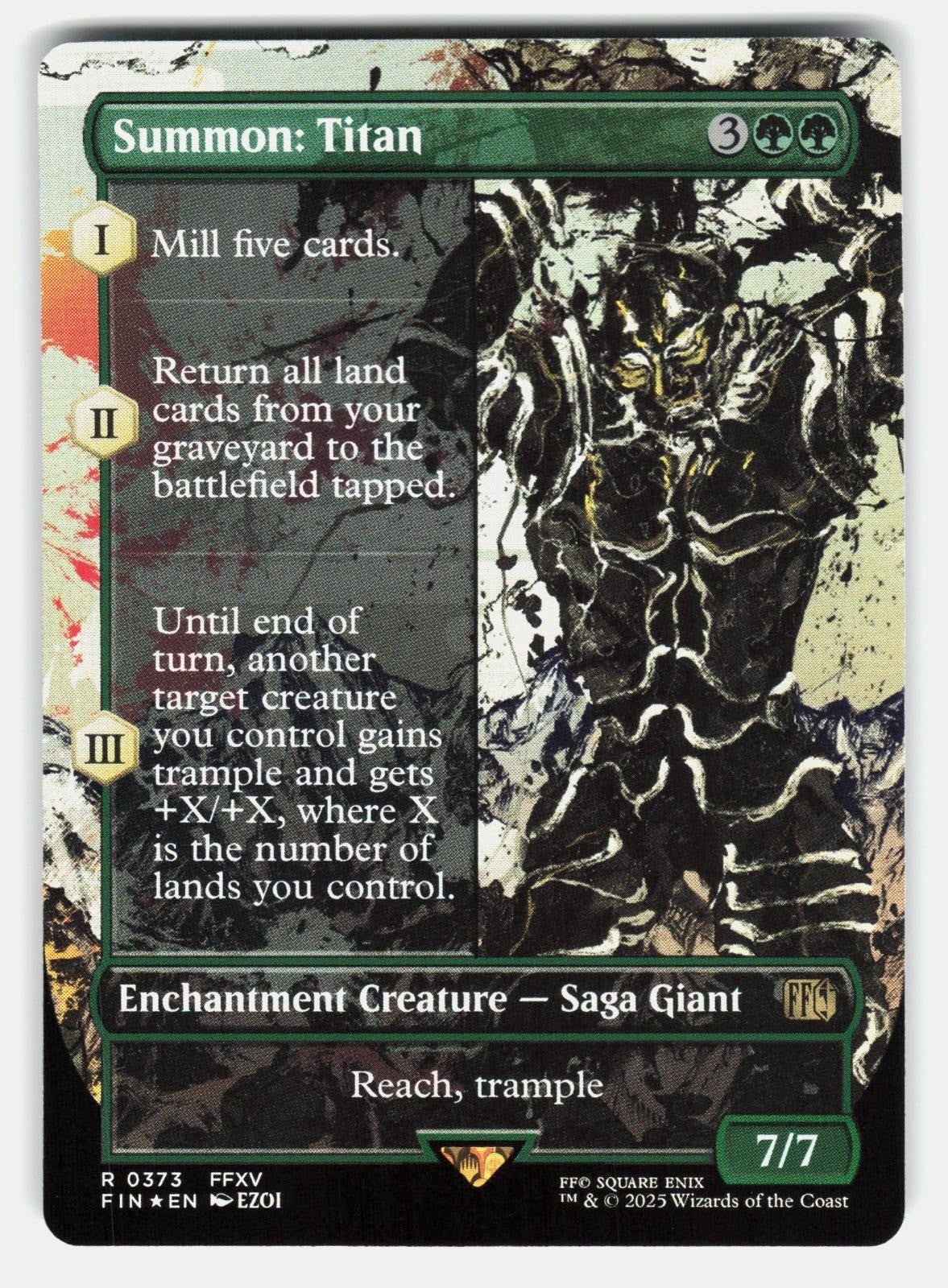 SUMMON: TITAN (BORDERLESS) 373 FOIL   Magic: The Gathering   2025 EZOI NM/M0