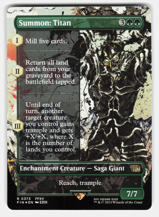 SUMMON: TITAN (BORDERLESS) 373 FOIL   Magic: The Gathering   2025 EZOI NM/M0